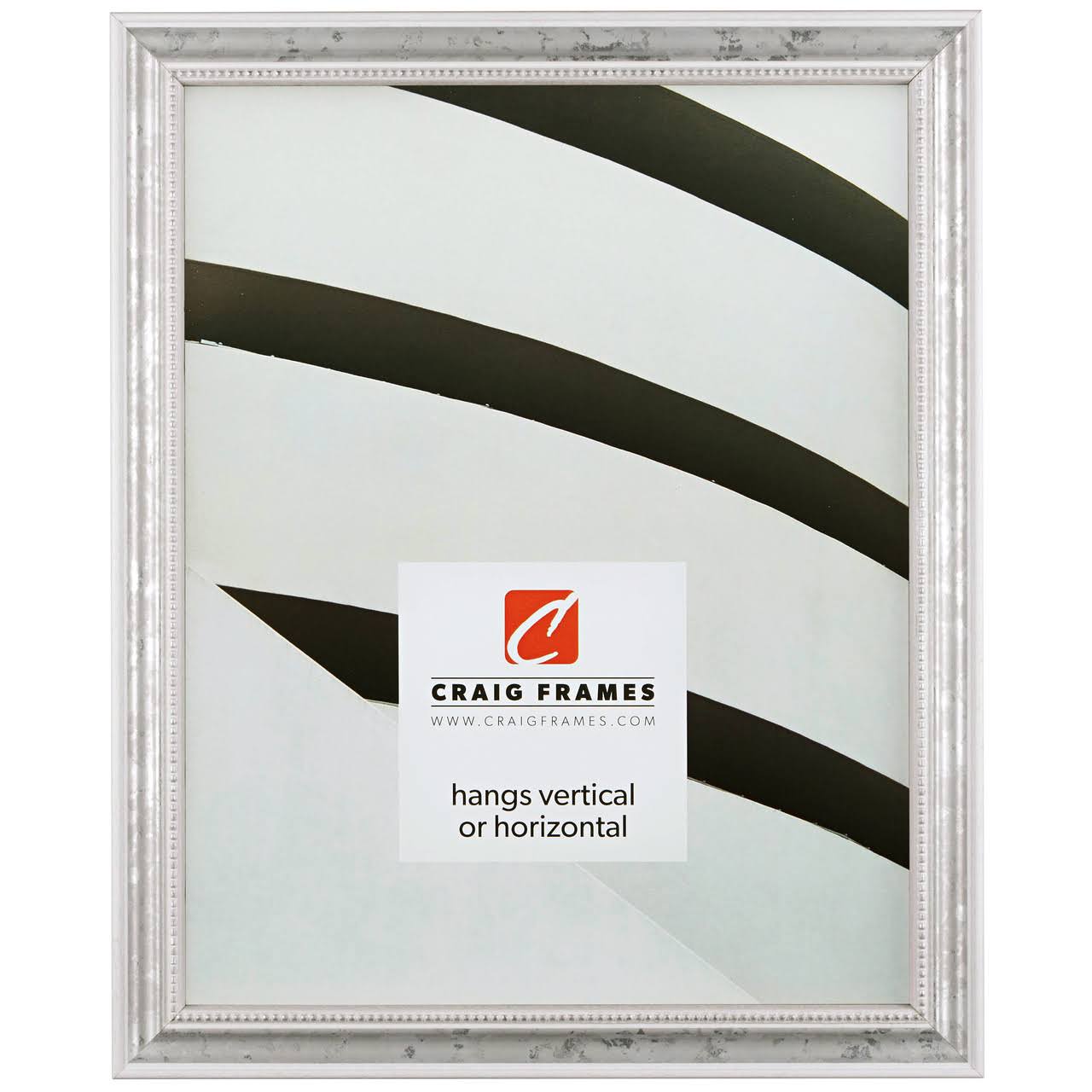 Craig Frames 314wh, 17 x 22 inch Ornate Picture Frame, White and Silver S9_X39QDGFJ