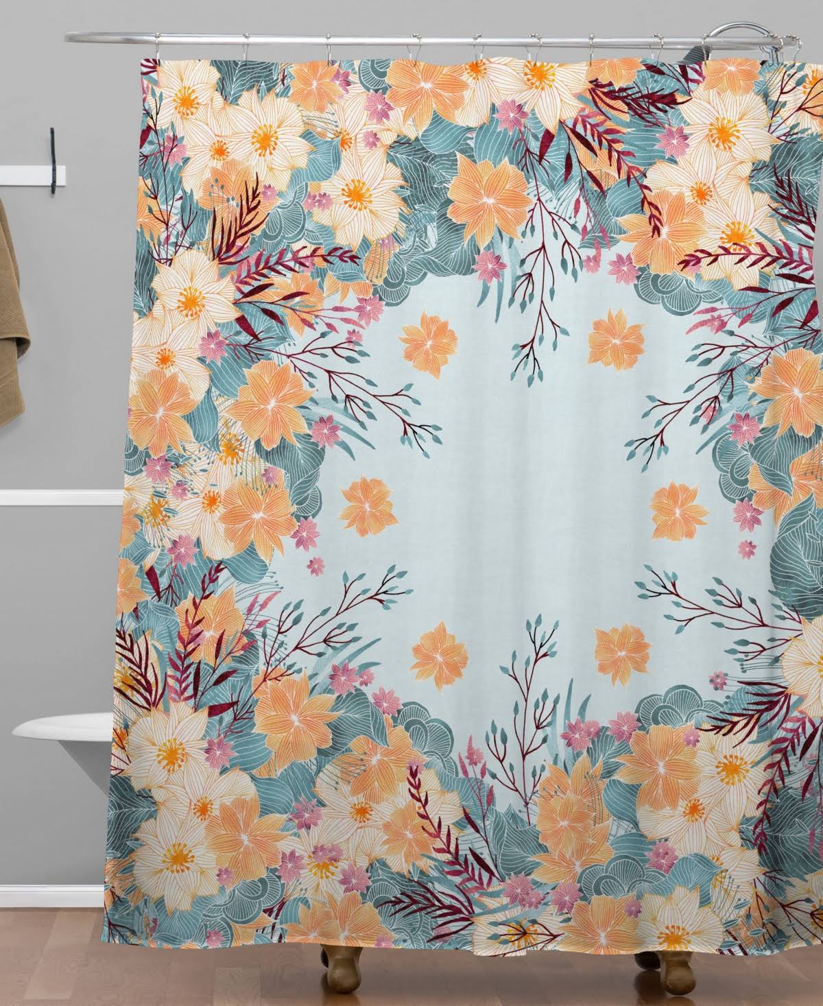 Deny Designs Iveta Abolina Tropical Air Shower Curtain - Multi 55_FMDUJYCV