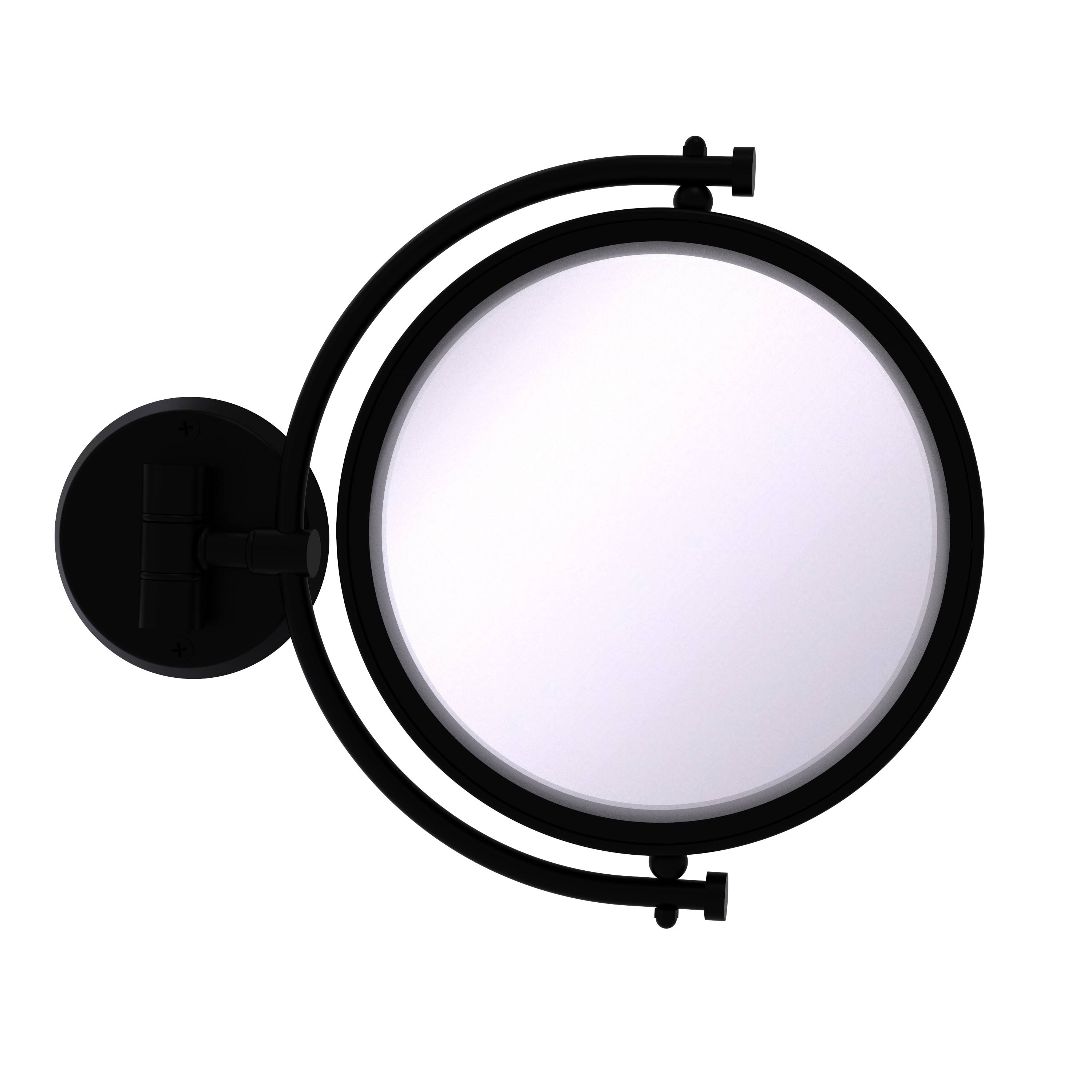 Allied Brass 8-in Wall Mounted Make-Up Mirror 4X Magnification - Antique Brass A7_WC2ZLWEJ
