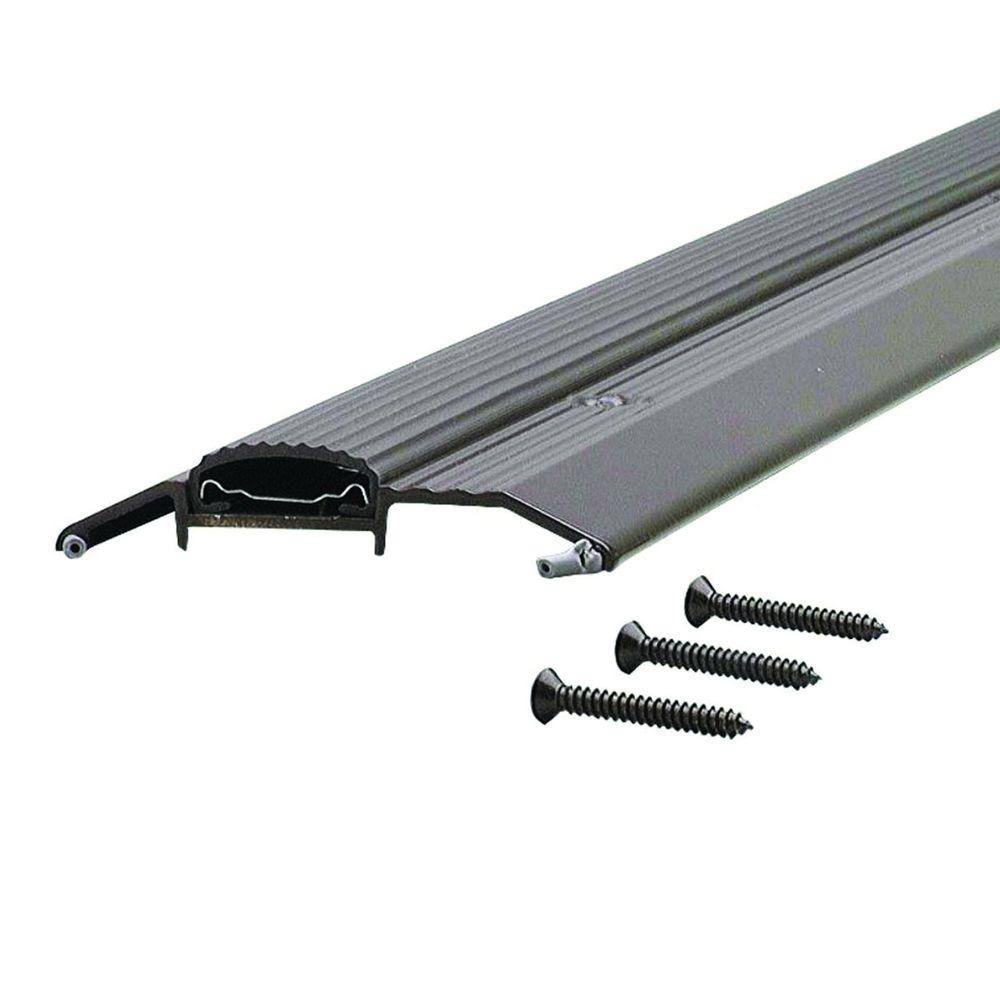M-D Building Products Deluxe Low 3-3/4 in. x 47-1/2 in. Bronze Aluminum Threshold with Vinyl Seal 3O_CYMCK0EU