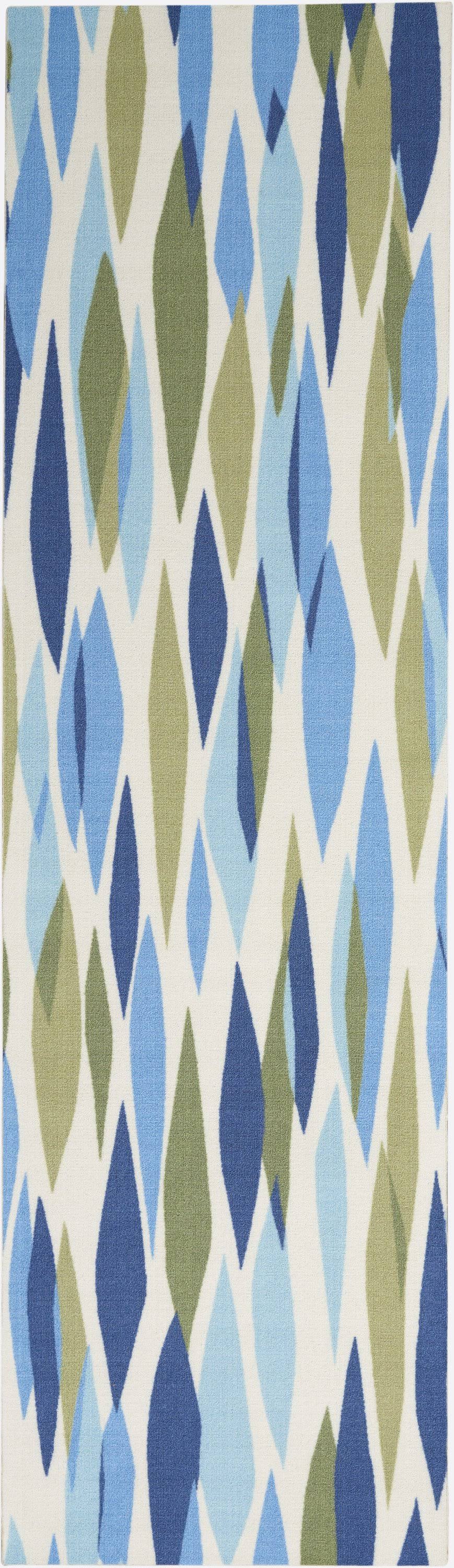 Waverly Sun N Shade Area Rug, Seaglass, 2'3 YB_ZM64DGPF