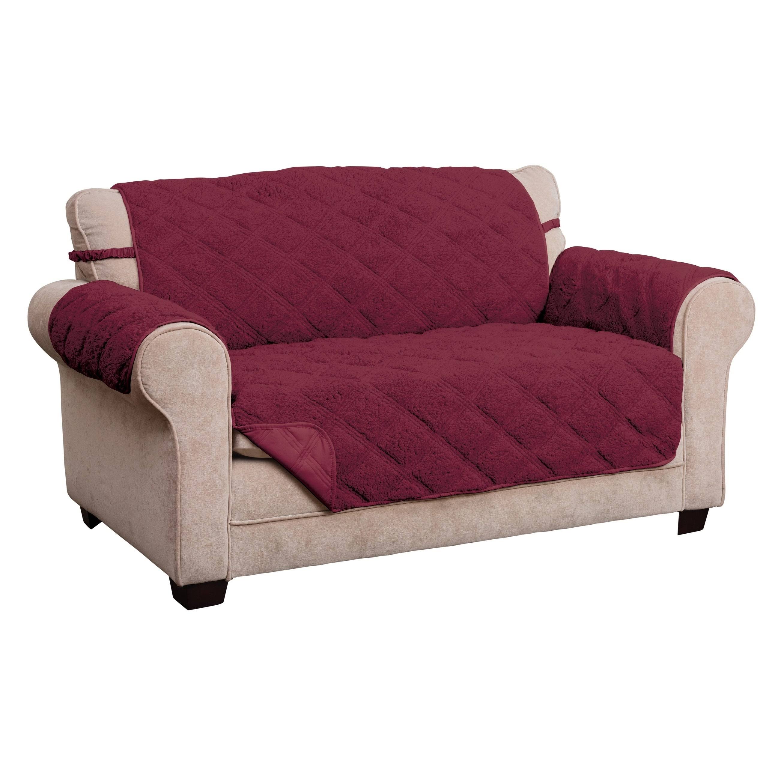 Hudson Sherpa Waterproof Loveseat Furniture Cover - Chocolate HT_A5MPTMGB