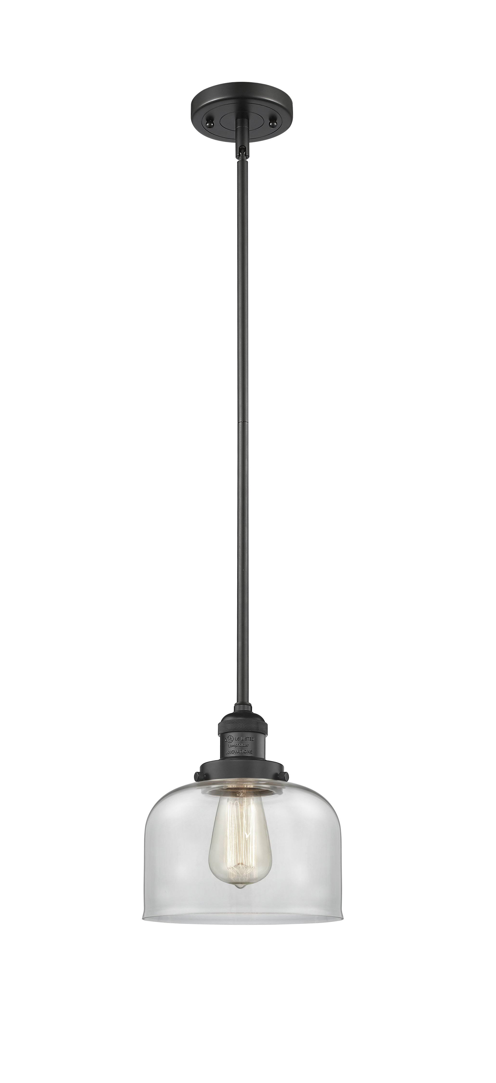 Innovations Lighting Large Bell 1 Light Mini Pendant 201S BK G72 (Black) U5_MK5QTQRW