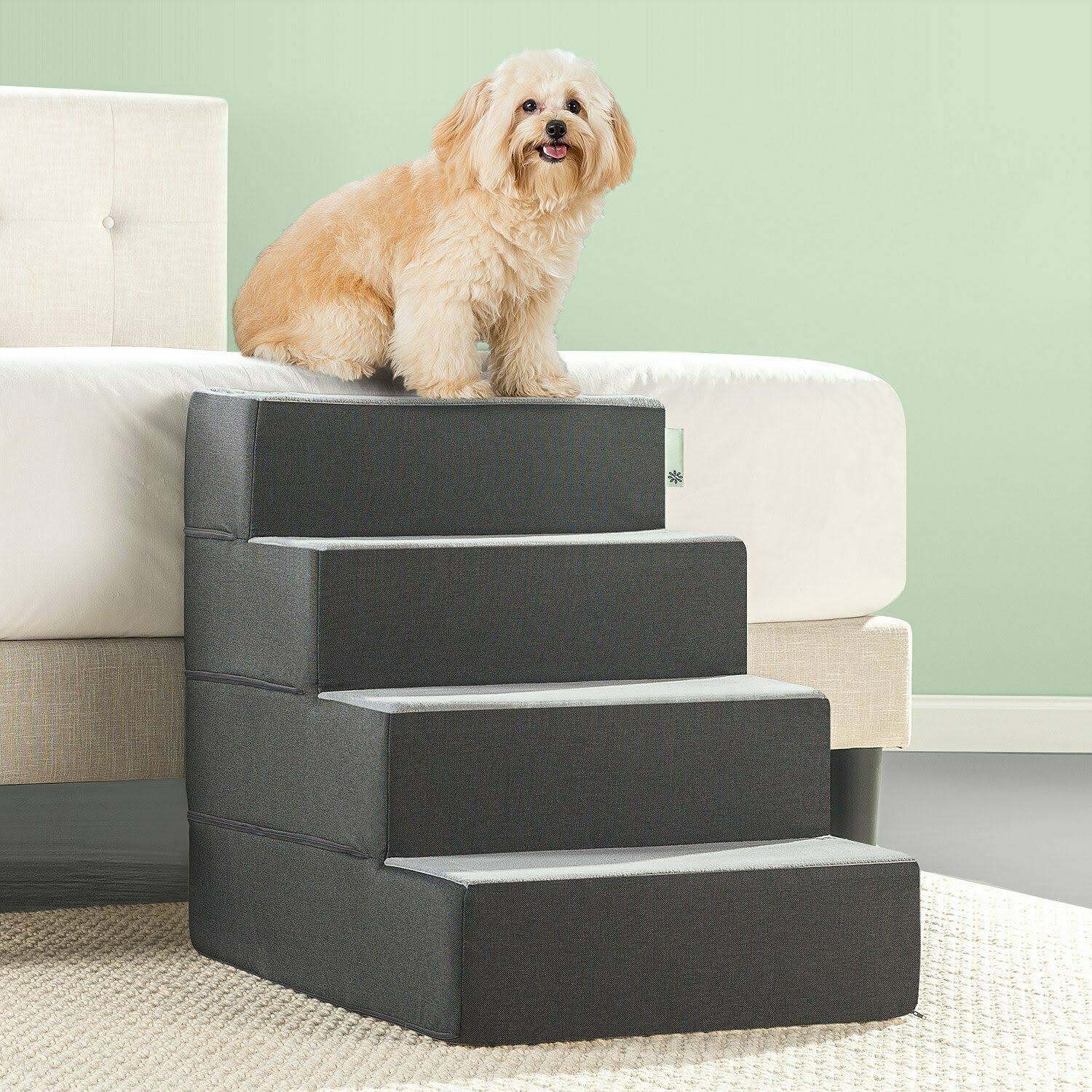 Zinus Easy Pet Stairs/Pet Ramp/Pet Ladder X-Large Grey AQ_HPEJQJT0
