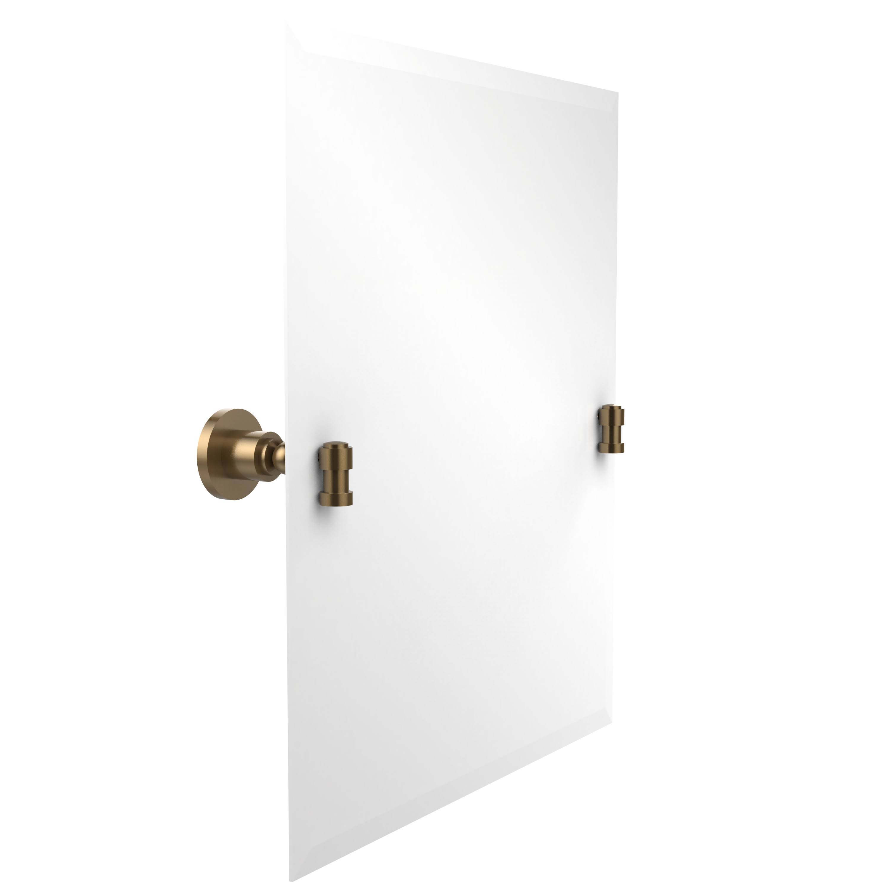 Allied Brass Frameless Rectangular Tilt Mirror with Beveled Edge - Brushed Bronze BK_YQI303WJ