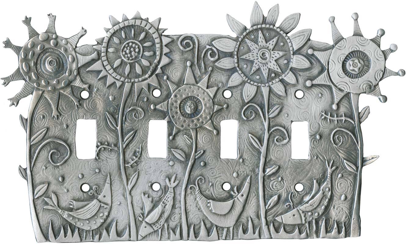 Flower Power - 4 Toggle Light Switch Covers TX_ACYKTUQQ