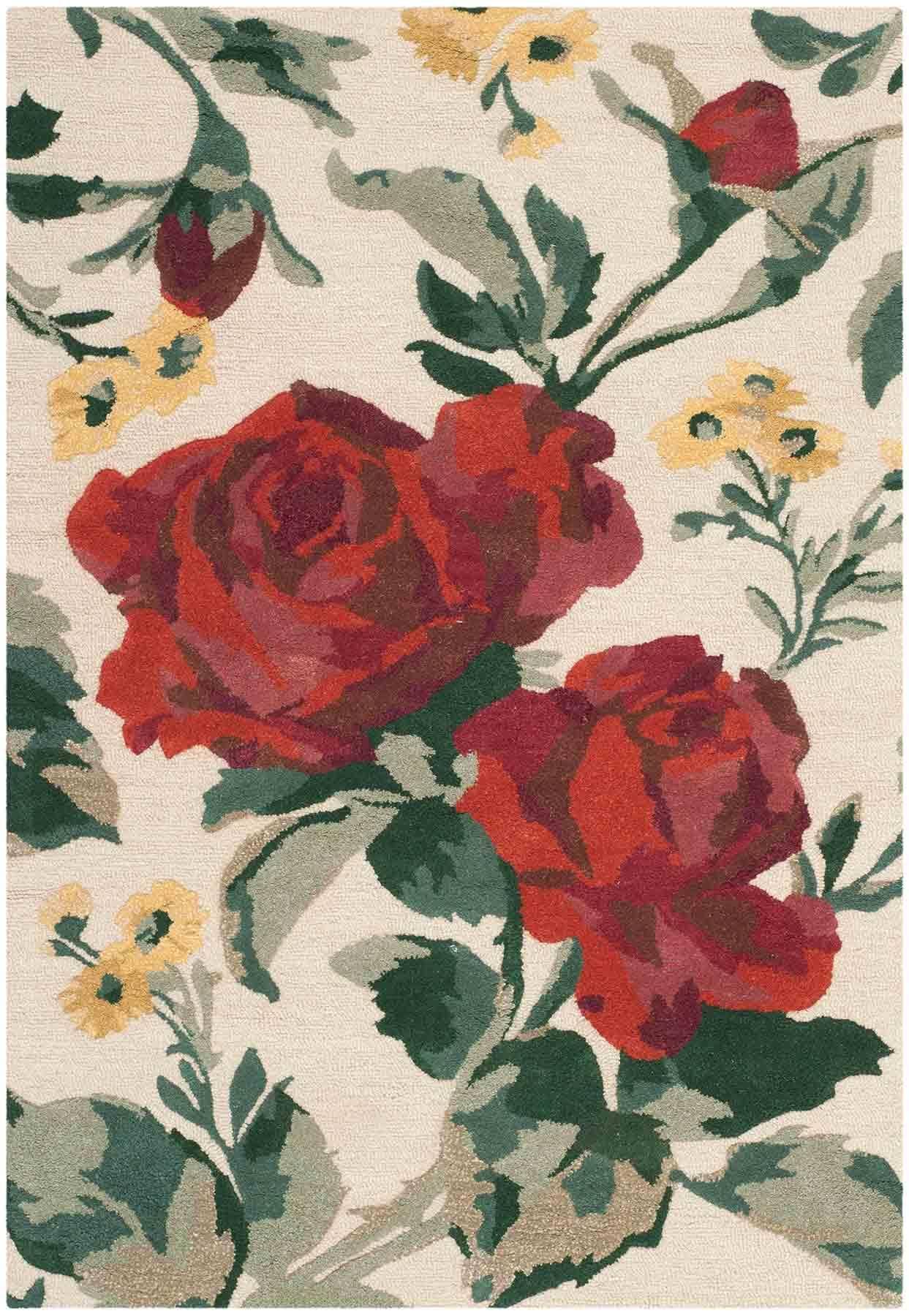 Martha Stewart by Safavieh Rose Chintz Wool Rug - 4' x 6' - Shortbread XK_CJJ0HVK7