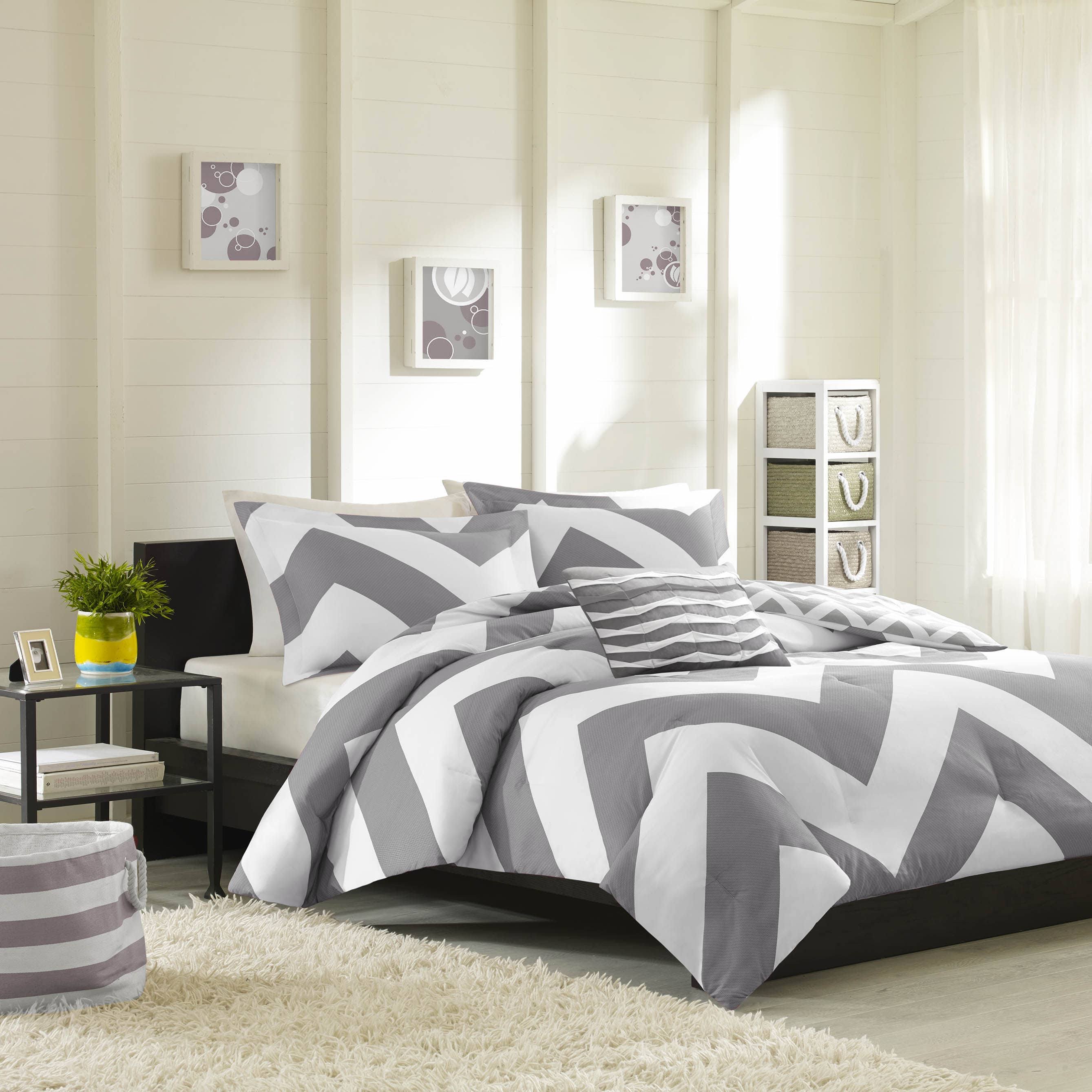 Mi Zone - Libra Comforter Set - Grey - King/Cal King 2Q_555Y9IOO