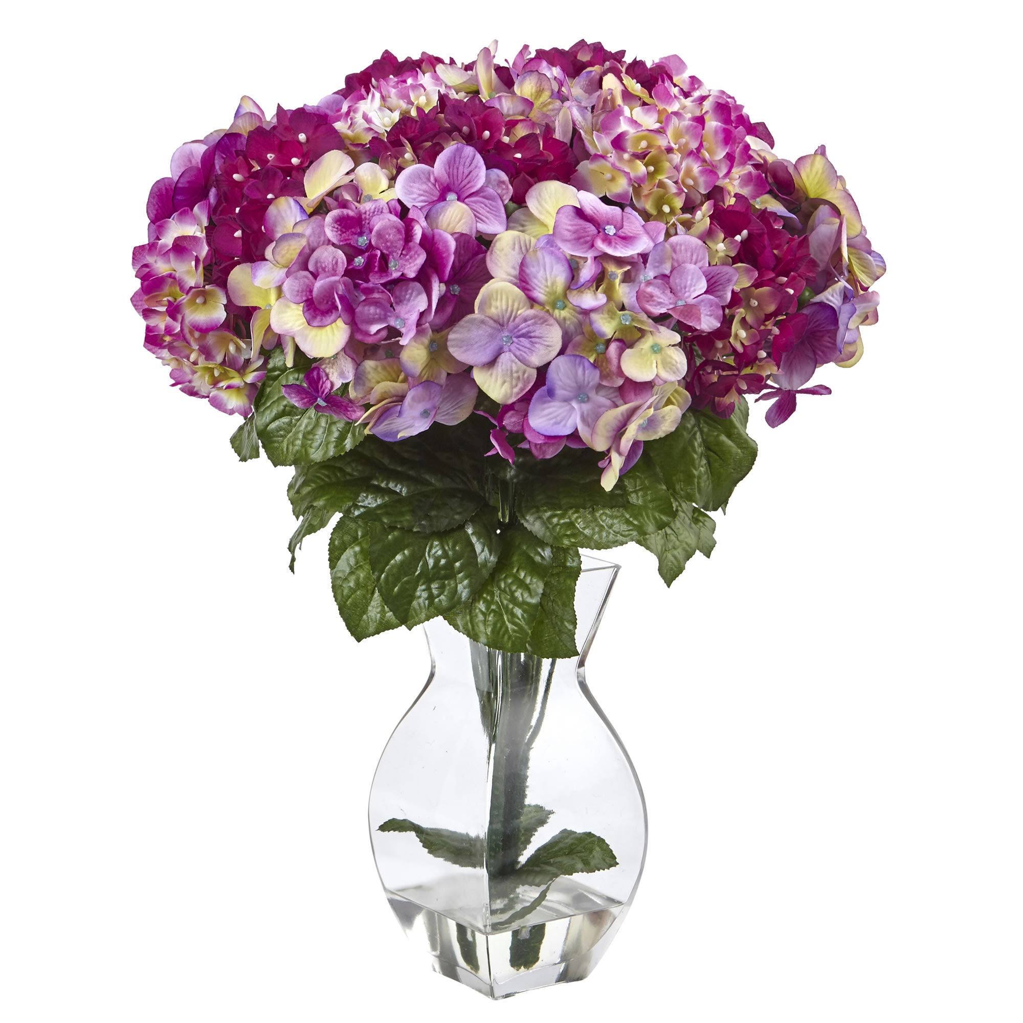 Nearly Natural Hydrangea with Vase XD_W7ZU6RKS