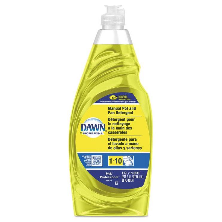 Dawn PGC45113 Manual Pot Pan Dish Detergent, Lemon, 38 oz Bottle, 8/Carton CW_YYUAMIEW