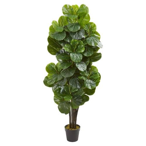 Nearly Natural 5-ft. Fiddle Leaf Fig Artificial Tree, Green OE_GYMGHXTO