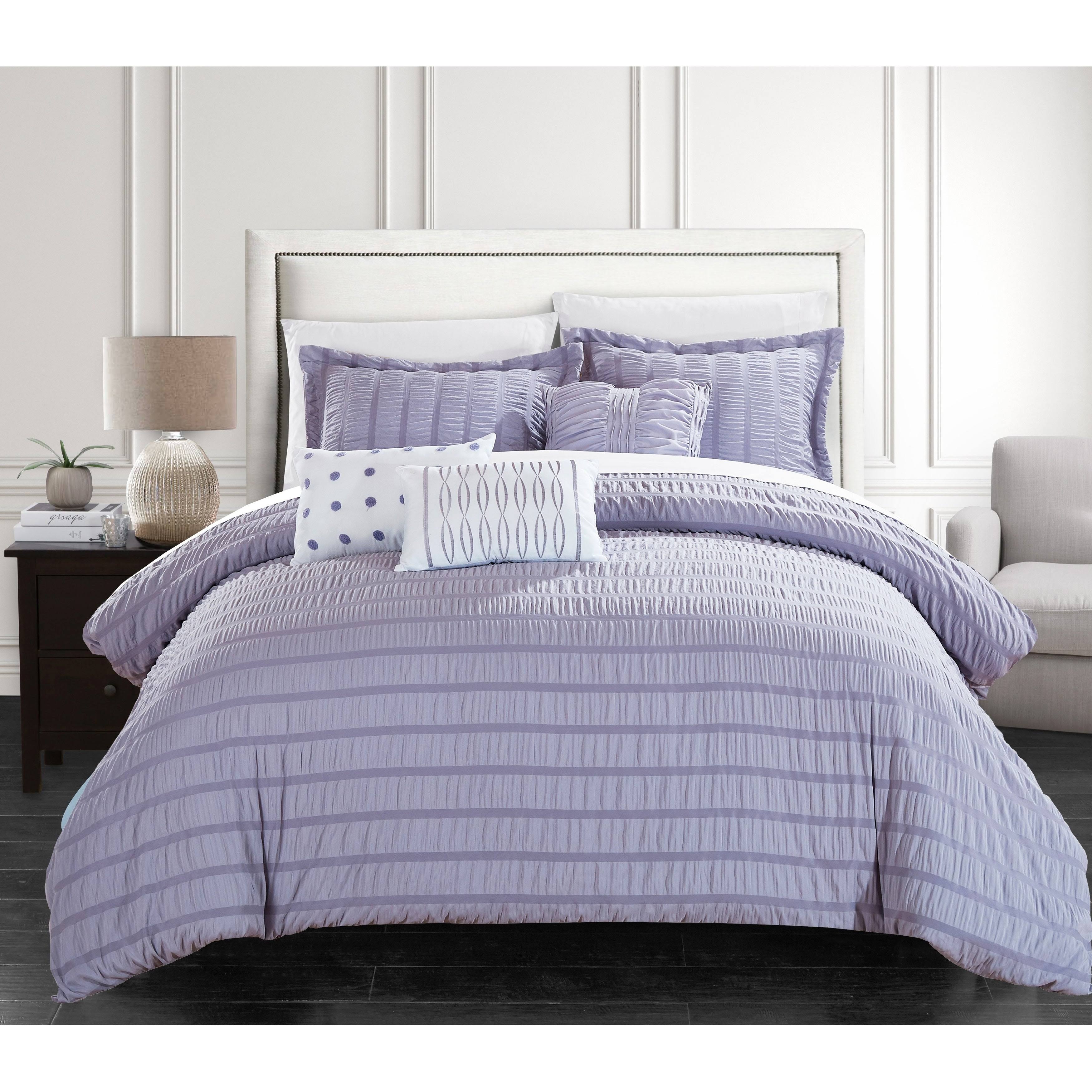 Chic Home Jayrine 6 Piece Comforter Set, Size King, Purple XE_1CGPBFGQ