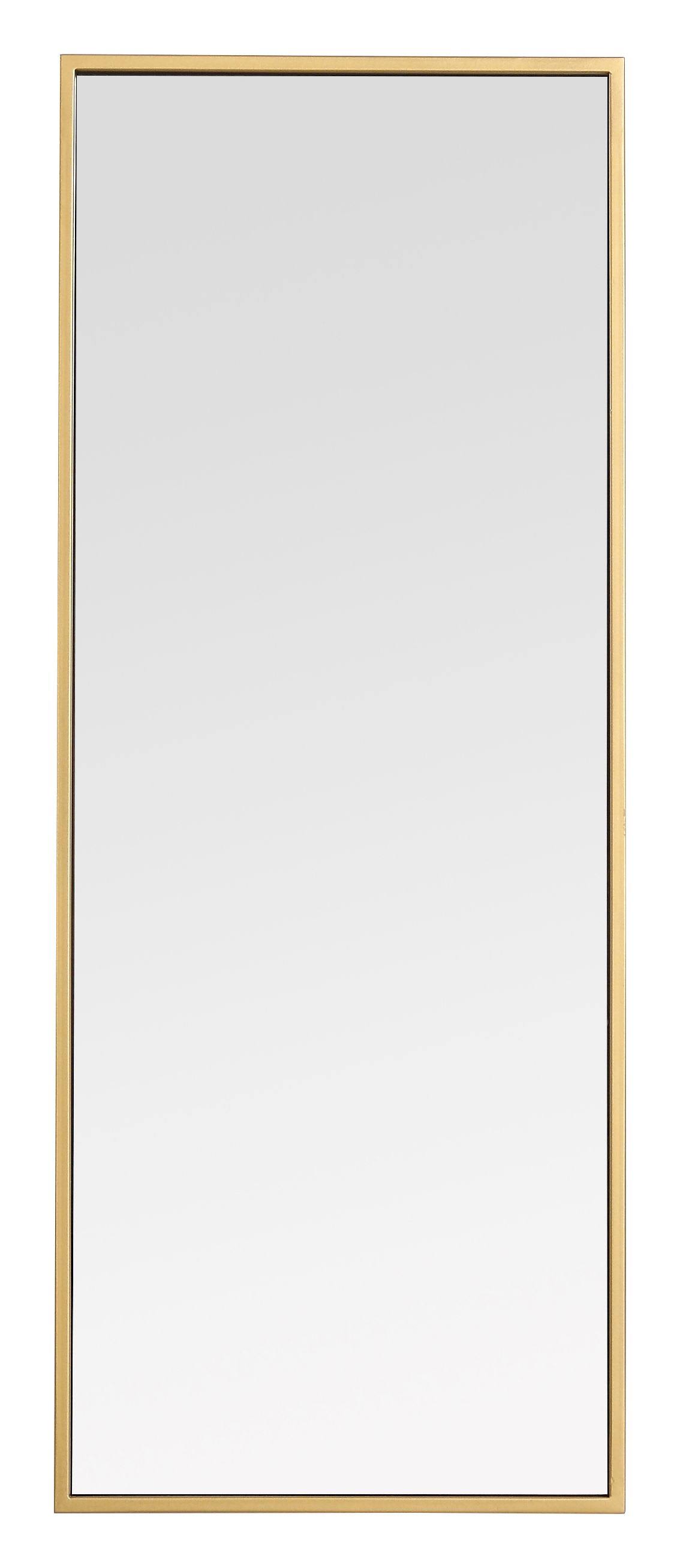 Elegant MR41436BR Metal Frame Rectangle Mirror 14 inch in Brass DL_86NS7ONZ