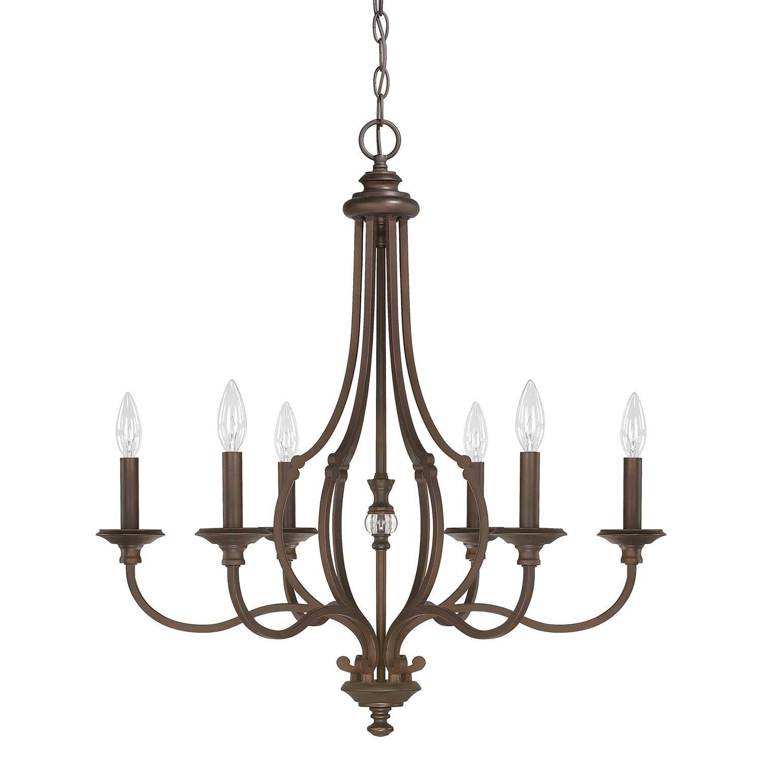 Capital Lighting 4706BB-000 Leigh 6 Light Chandelier, Burnished Bronze VZ_IOPJZDJB