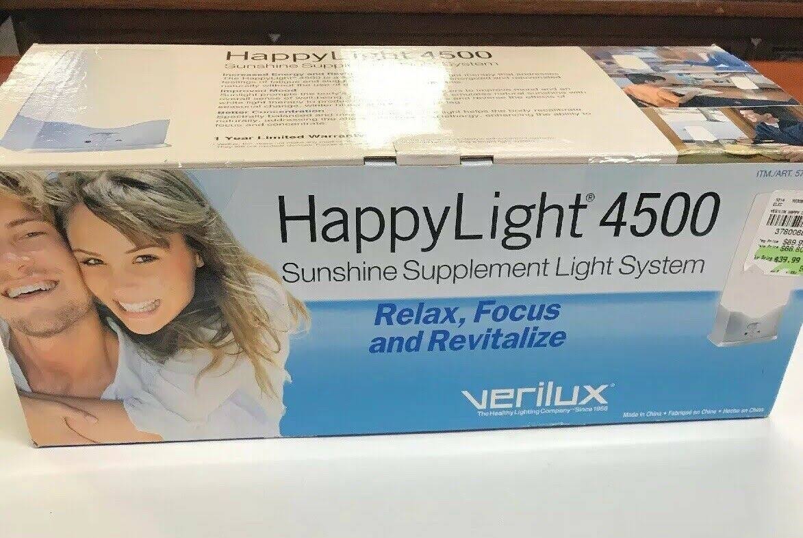Verilux HappyLight 4500 Lux Natural Spectrum Light Therapy Energy Lamp G6_XPWTYHON