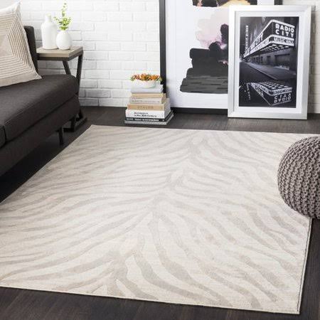 Mercer41 Aine Distressed Animal Print Light Gray/Beige Area Rug, Size Rectangle 9'3 inch x 12'3 inch 0T_SURZO02P