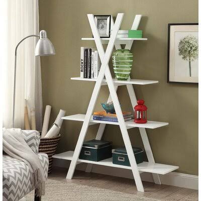 Wrenshall 59'' H x 45.5'' W Etagere Bookcase Breakwater Bay Color: White DT_3PUXJIPS