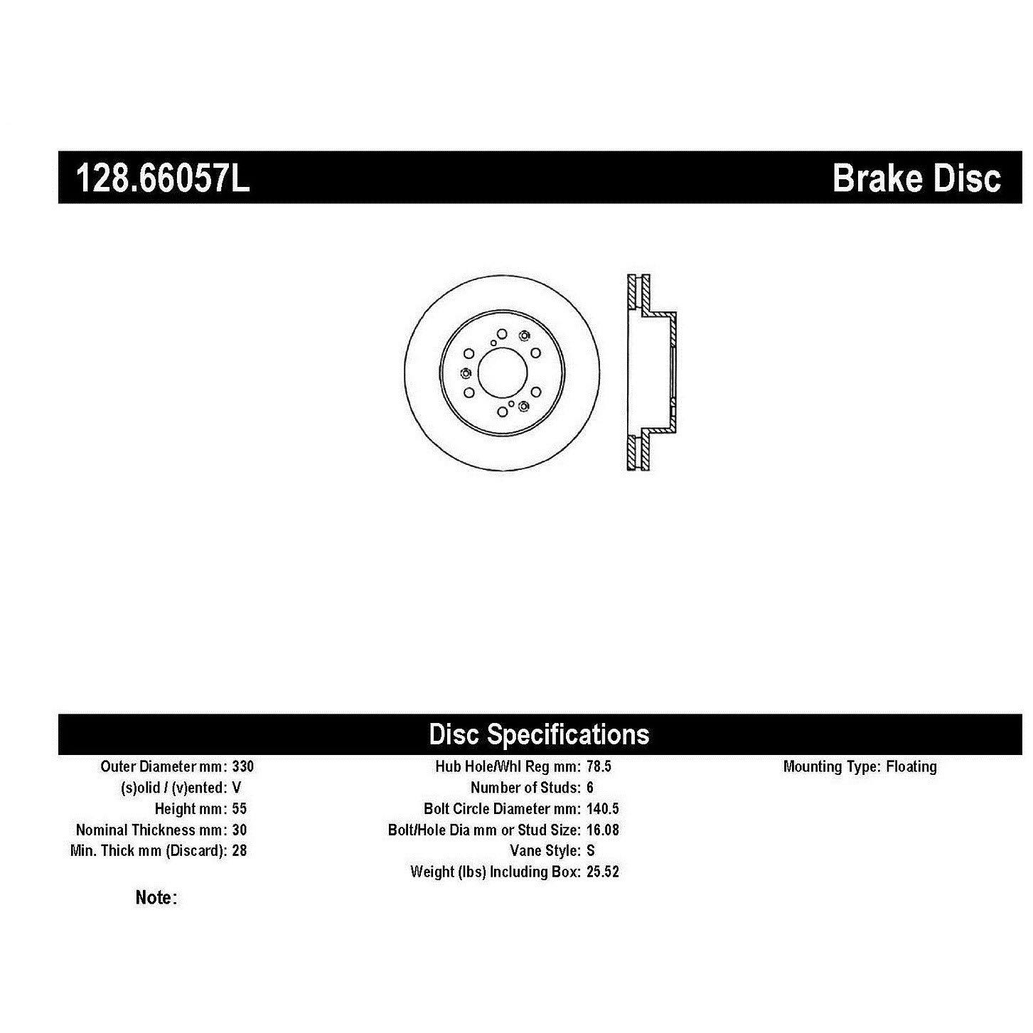 StopTech 128.66057L Sport Rotor QD_XEKTZCVF