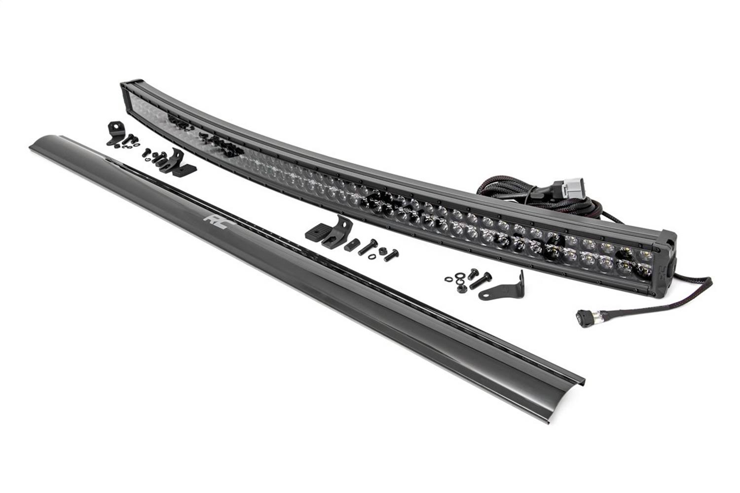 Rough Country 54 inch Curved Cree LED Light Bar Dual Row Black Series W/Cool White DRL - 72954BD KP_2PFIL08N