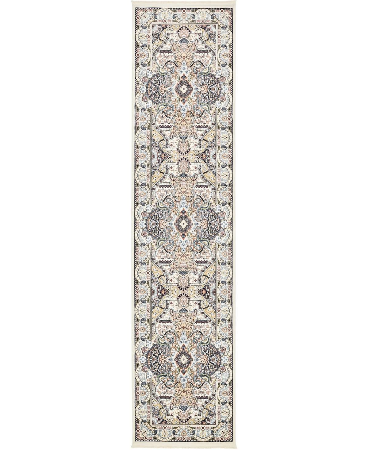 Unique Loom Glasgow Narenj Area Rug - 3' x 13' Runner - Ivory 3C_RZHZIIDS