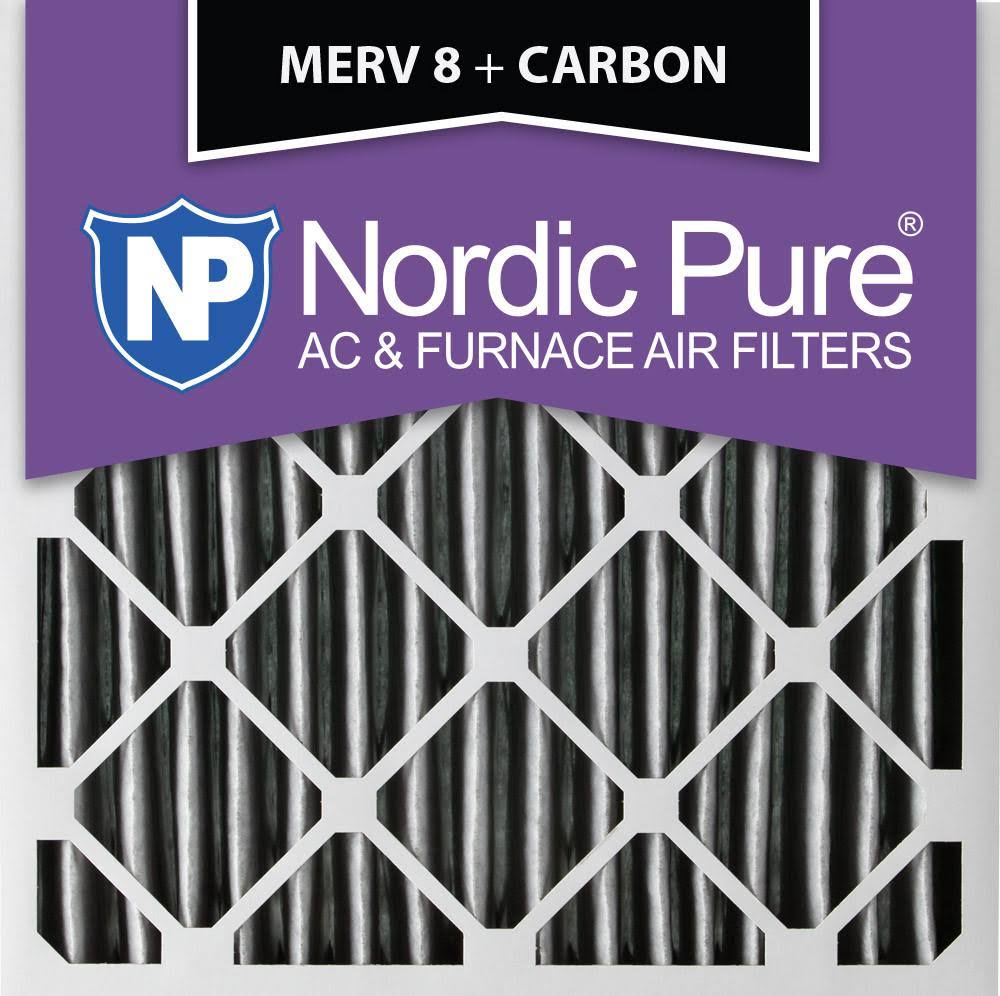 Nordic Pure 20x20x2 MERV 8 Pleated Plus Carbon AC Furnace Air Filters 3 Pack KL_WXK8GXQM