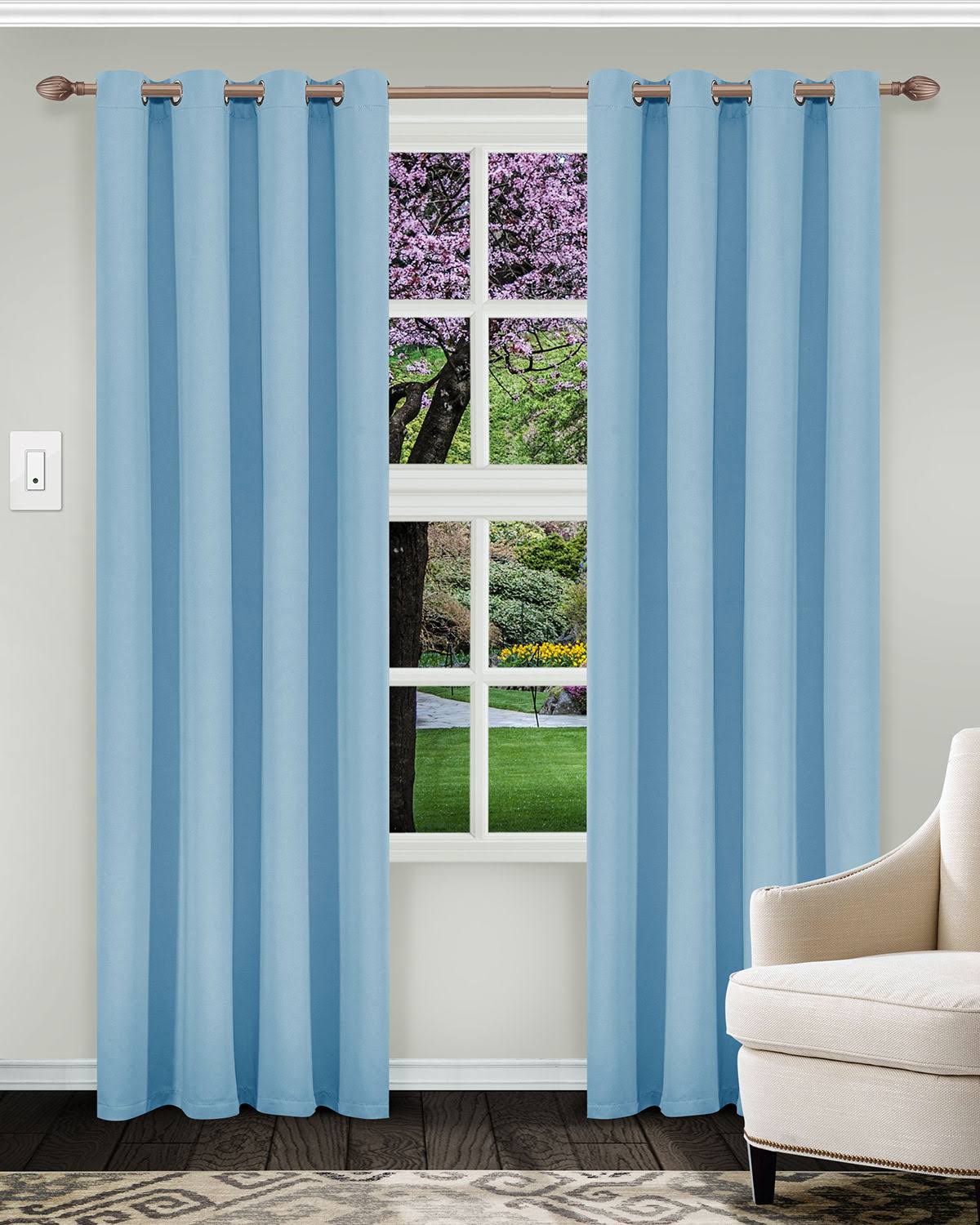 Superior Classic Solid Blackout 2 Panel Curtains Light Blue RV_CGL5W5YK