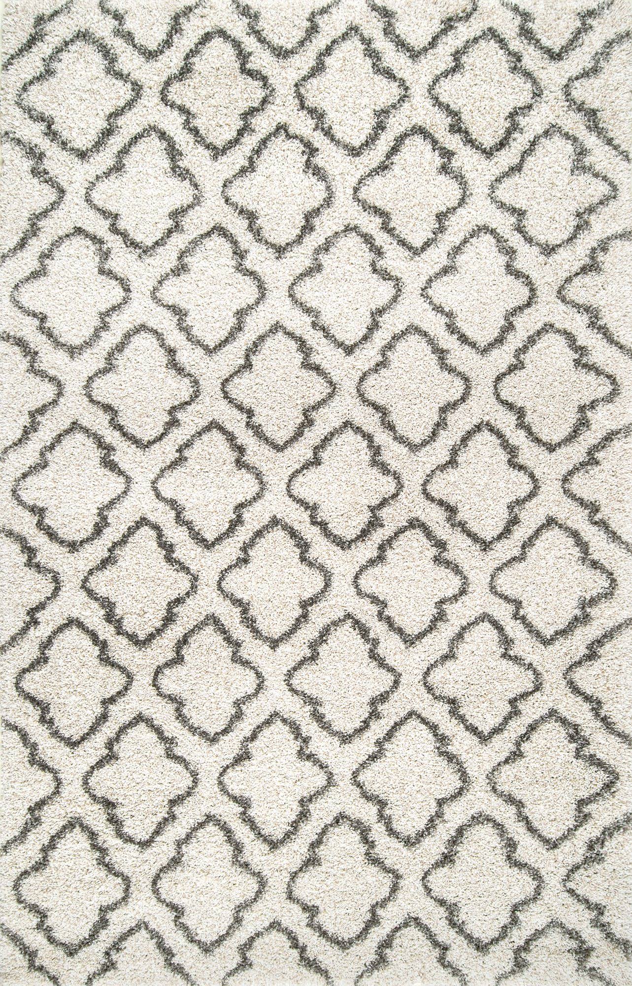 nuLOOM Burma Trellis Shaggy 4' x 6' Area Rug - Ivory - MLSH08A-406 HU_ACVWQ3EL