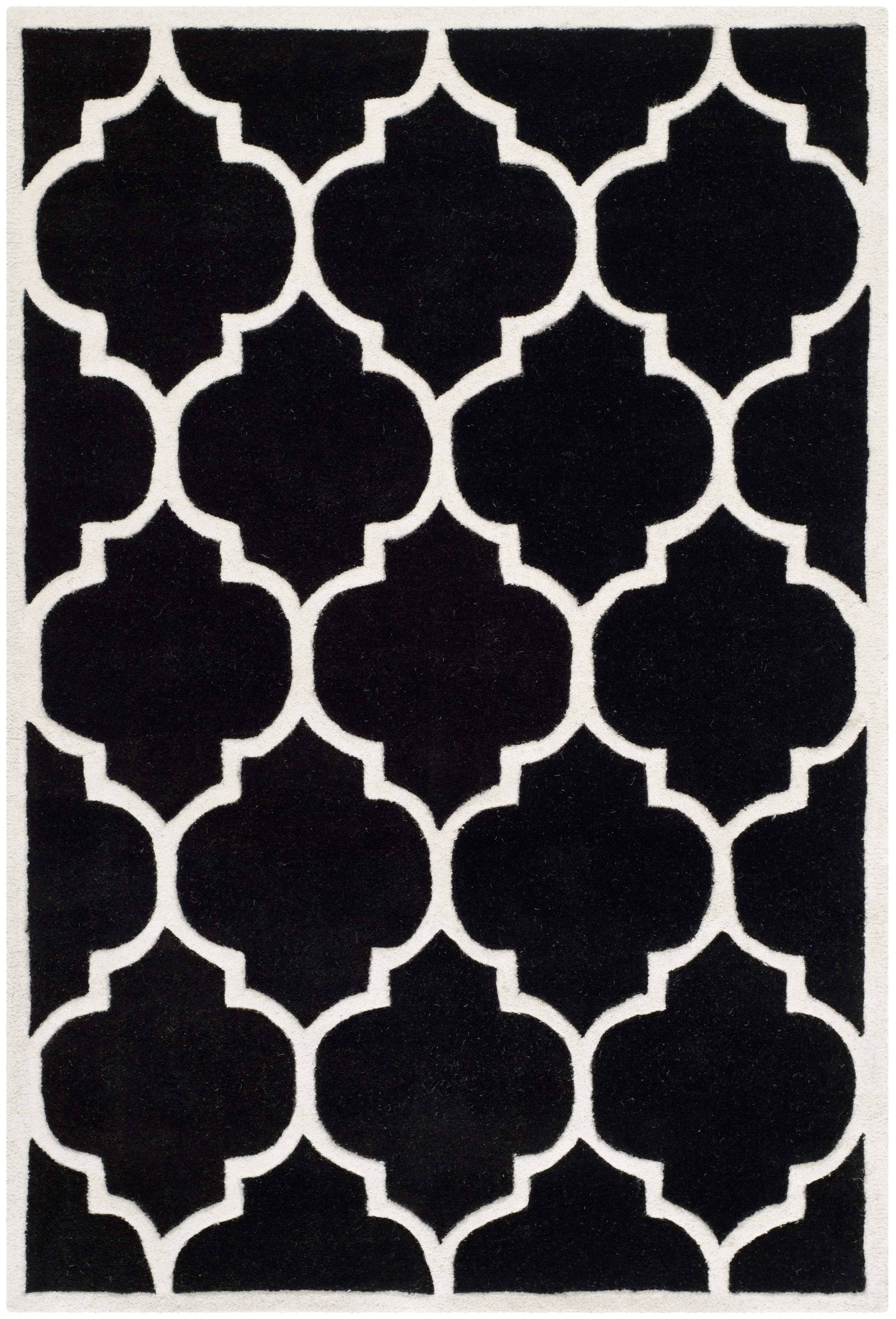 Safavieh 3' x 5' Chatham CHT733K Black / Ivory Rug TW_ECVM4FVU