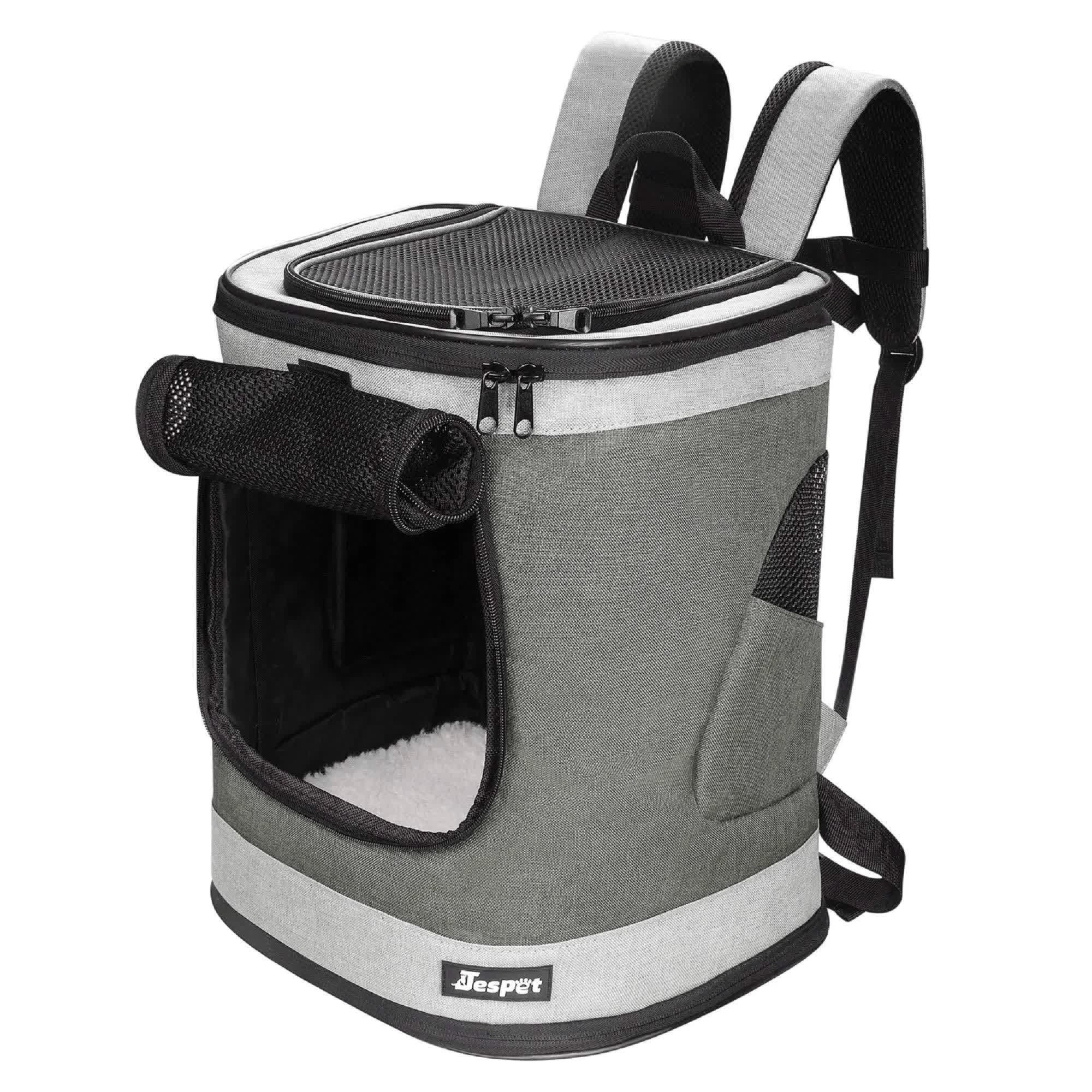 Jespet Traveling Dog Carrier Backpack, Gray, Small WM_TBOM3FJU