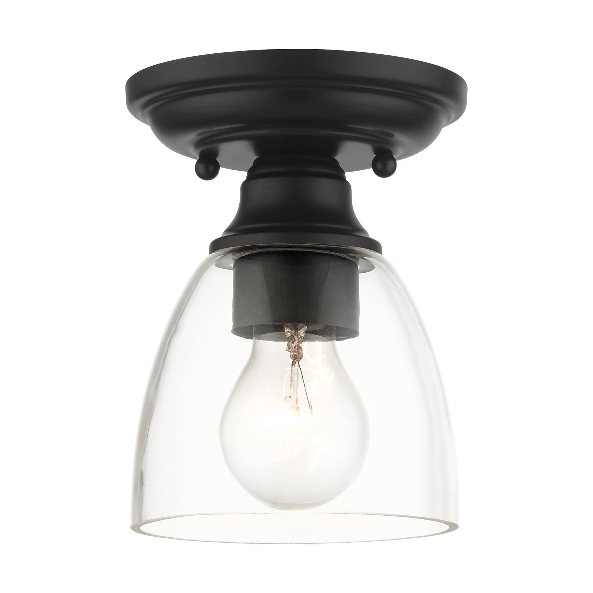 Livex Lighting Montgomery 1 Light Black Flush Mount 46331-04 8K_SMJYULIM