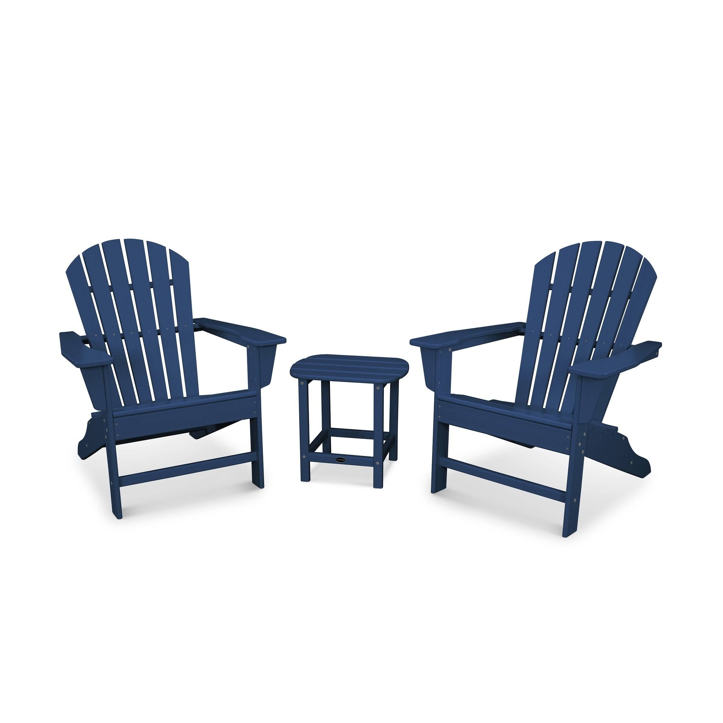 POLYWOOD South Beach Adirondack 3-Piece Set Navy MV_KHUINCWW