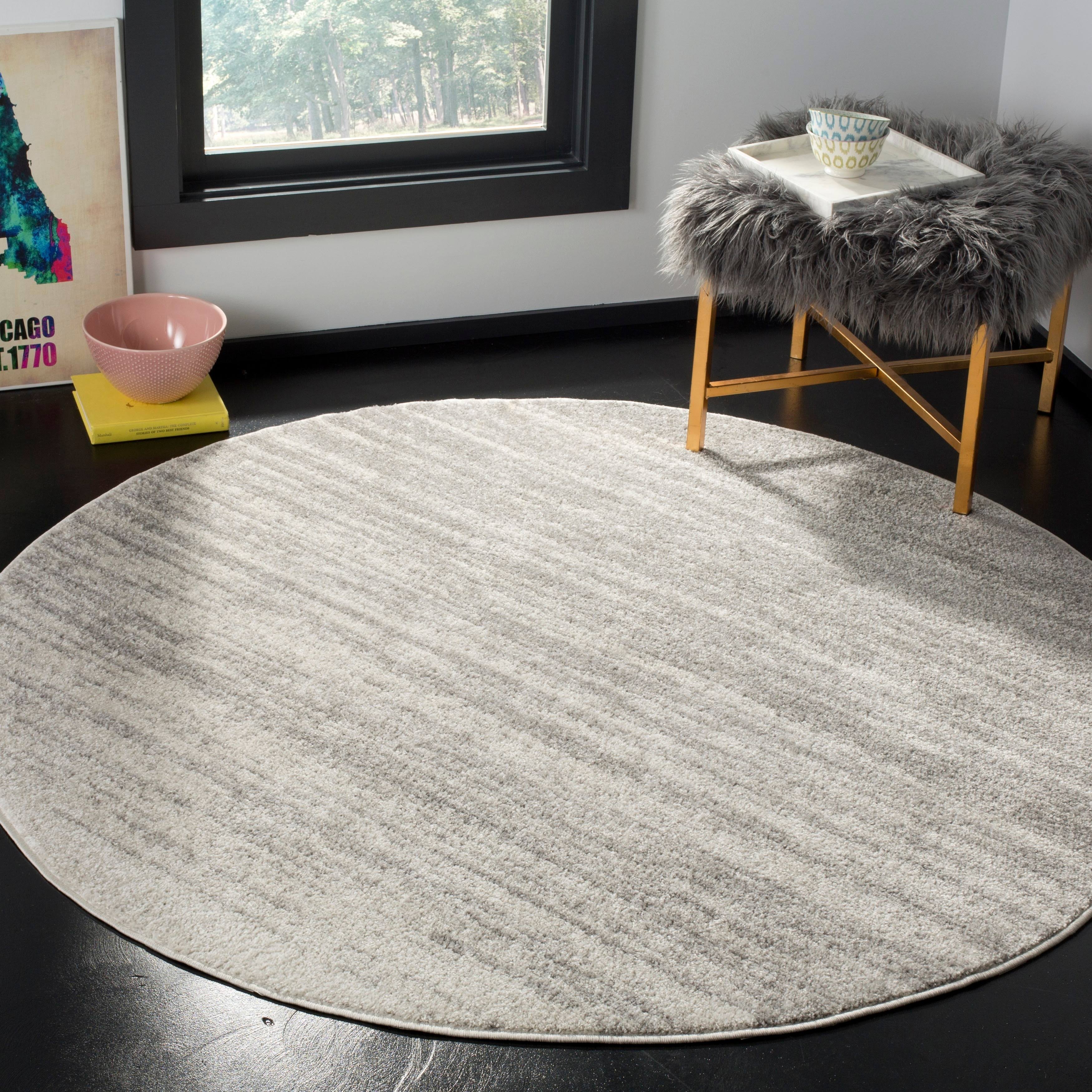 Safavieh Adirondack Esmond Abstract Area Rug, Light Grey/Grey, 5' x 5' Round FJ_AC7UHFDG
