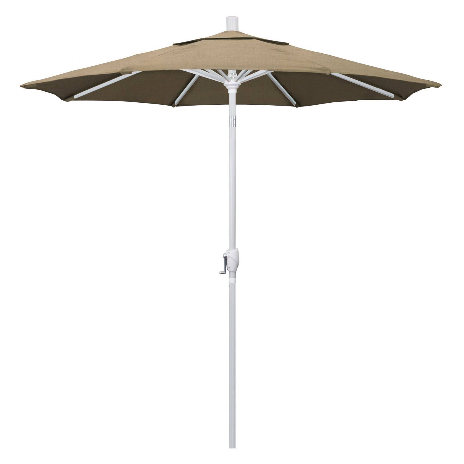 California Umbrella 7.5 ft. Aluminum Push Button Tilt Sunbrella Market Umbrella Heather Beige HX_DWSUBXZ5
