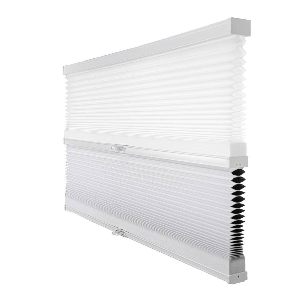 Chicology Cut-to-Width Cotton 9/16 in. Light Filtering and Privacy Cordless Cellular Shade - 37.5 in. W x 72 in. L, Cotton (Day ZT_13POYGQT