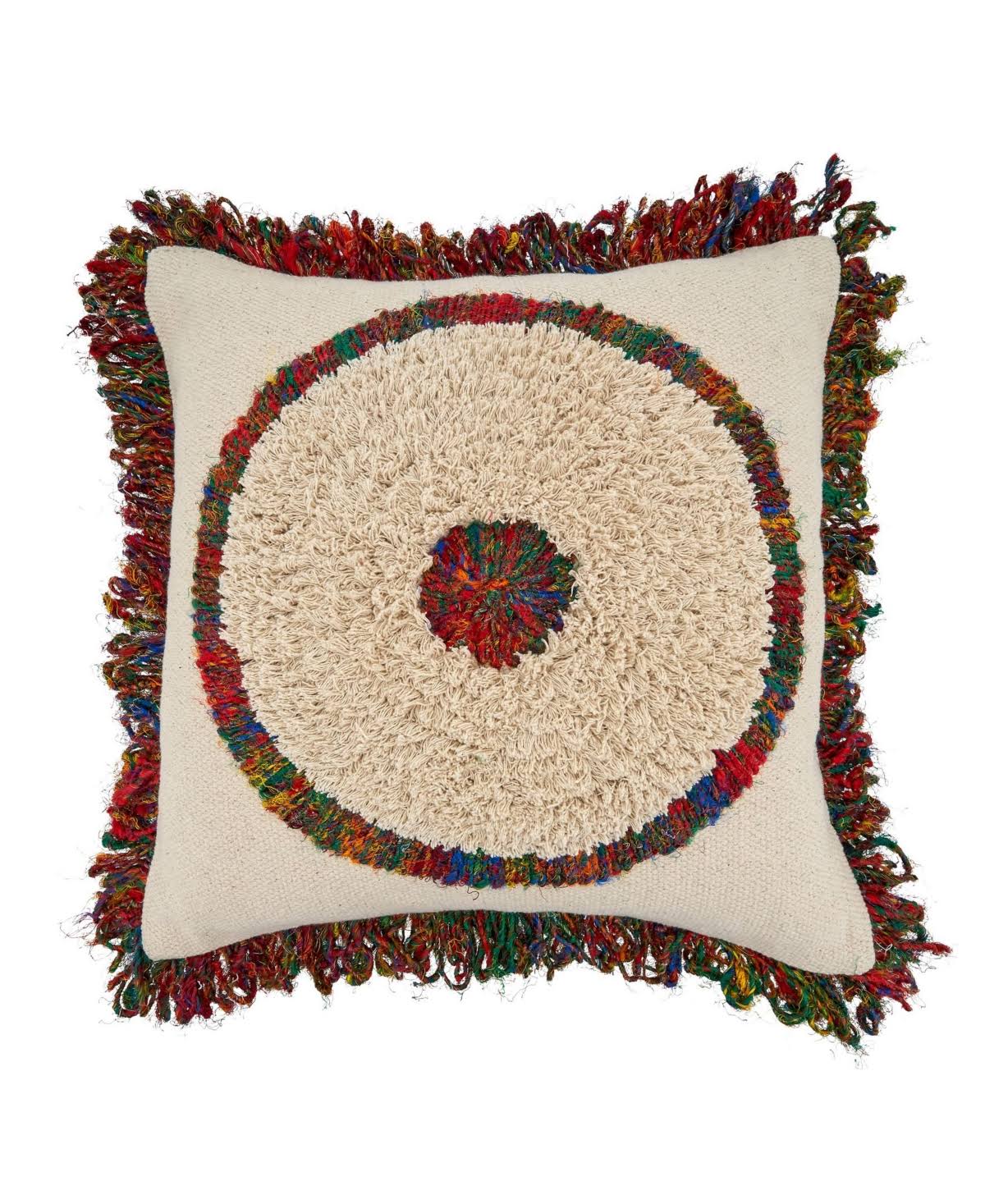 Throw Pillow with Boho Circle Design - Polyester RF_NLTEMA3Q