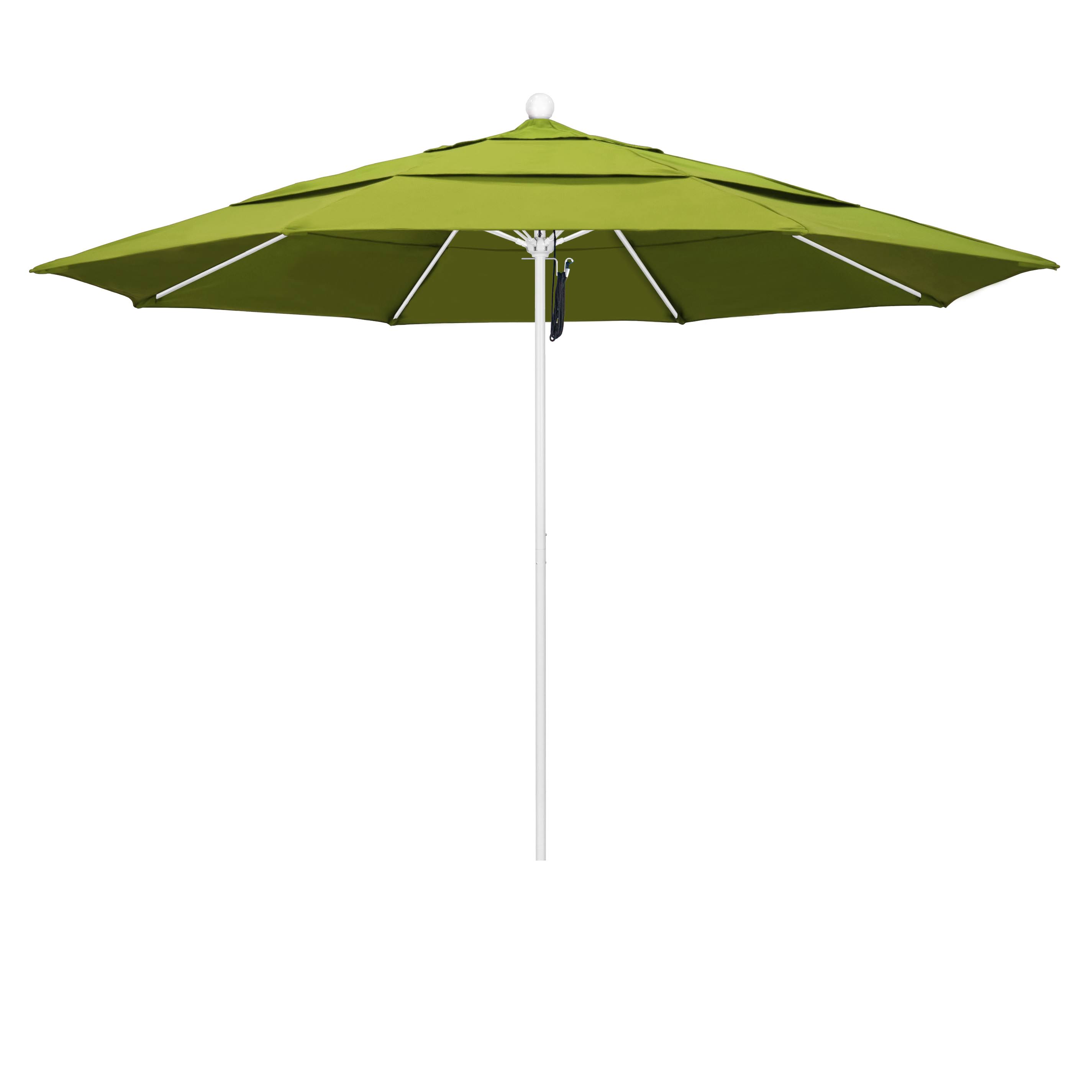 California Umbrella Venture 11' White Market Umbrella in Ginkgo L6_H5LGXRWL