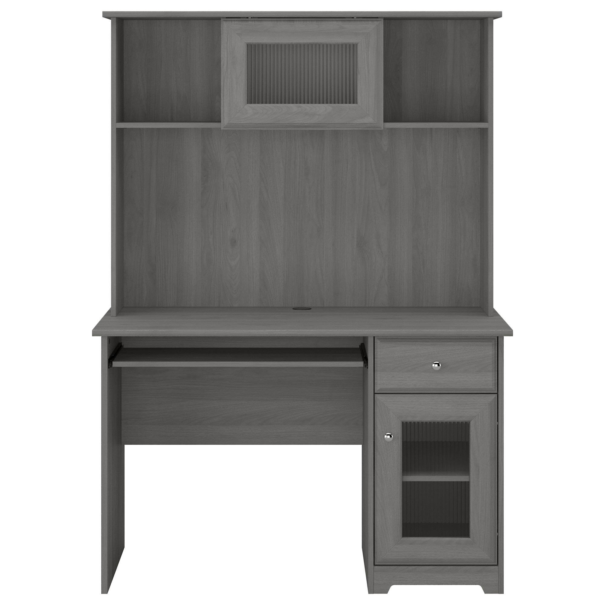 Bush Furniture Cabot Small Computer Desk with Hutch and Keyboard Tray, 48W, Modern Gray KD_HD1W34RH