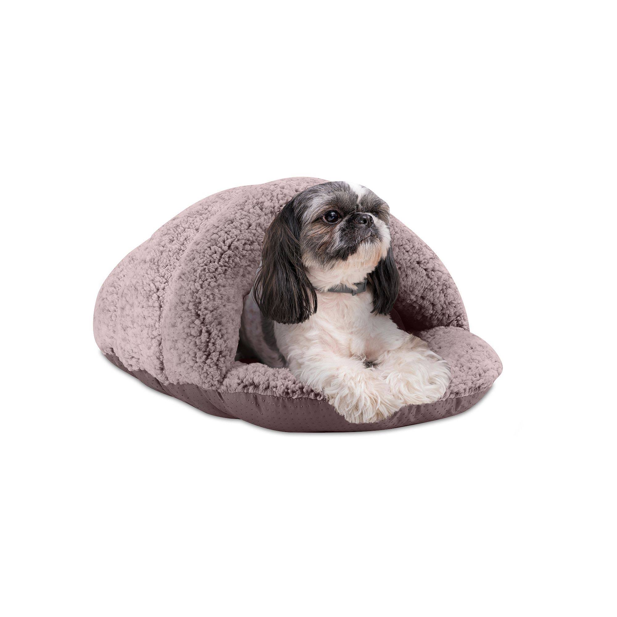 Sleepy Pet Slipper Oval Cuddler Pet Bed, Light Pink, Large FV_A6DQNNO5