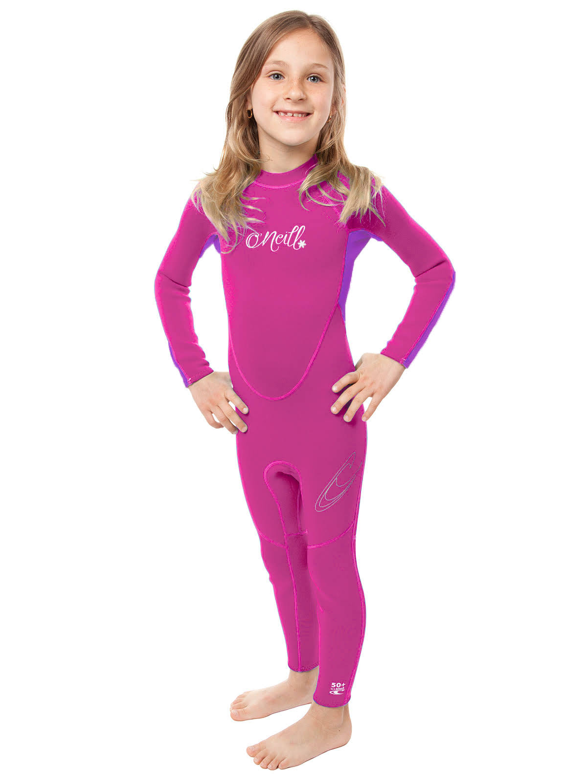 O'Neill Toddler Little Kids Neoprene Full Body Wetsuit for Slender, 1 / Punk pink/ultraviolet (4629G) O6_DQHIDJND