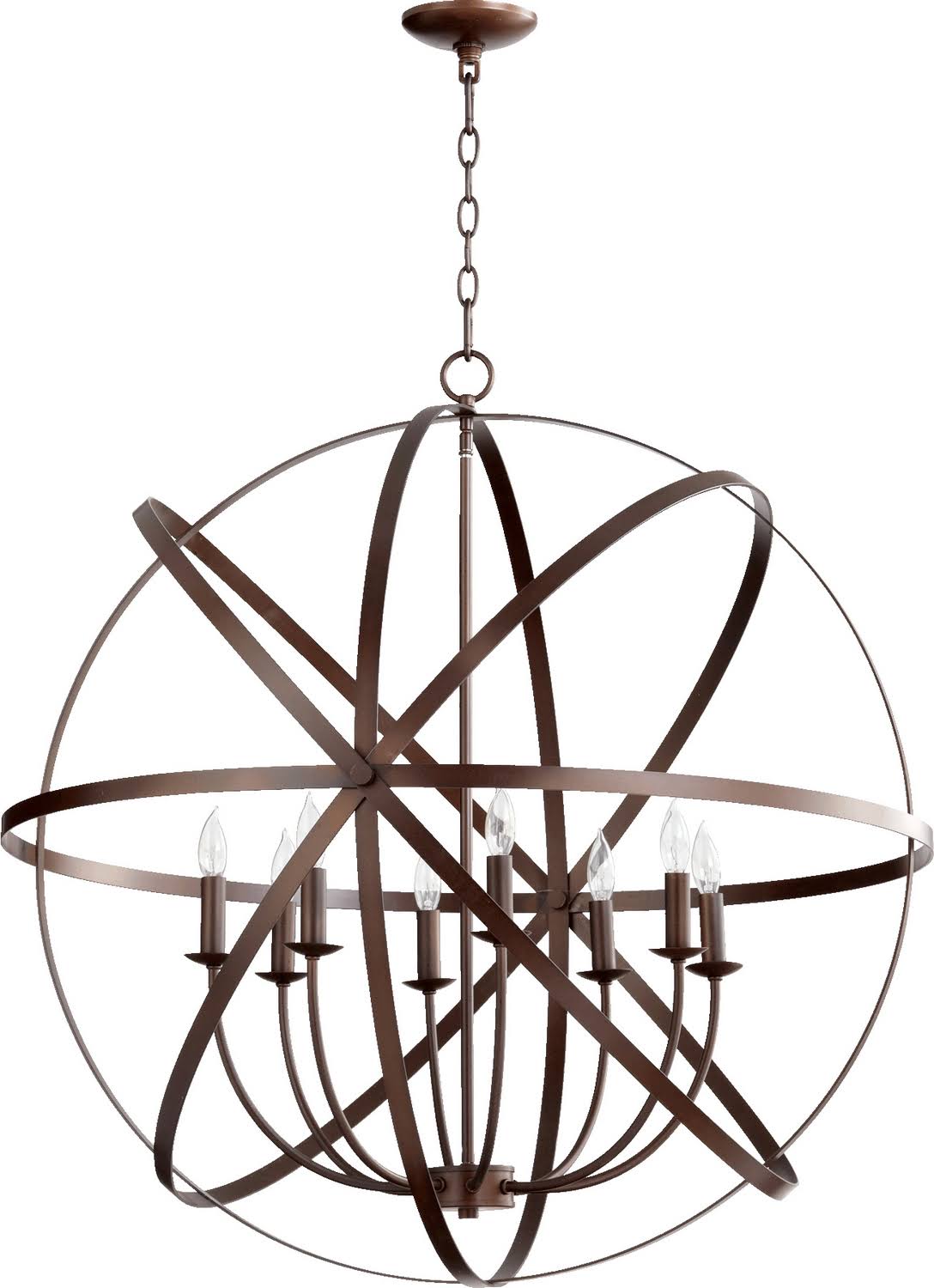 Quorum 6009-8-86 Celeste 8 Light Chandelier, Oiled Bronze C4_9X0IYLTE