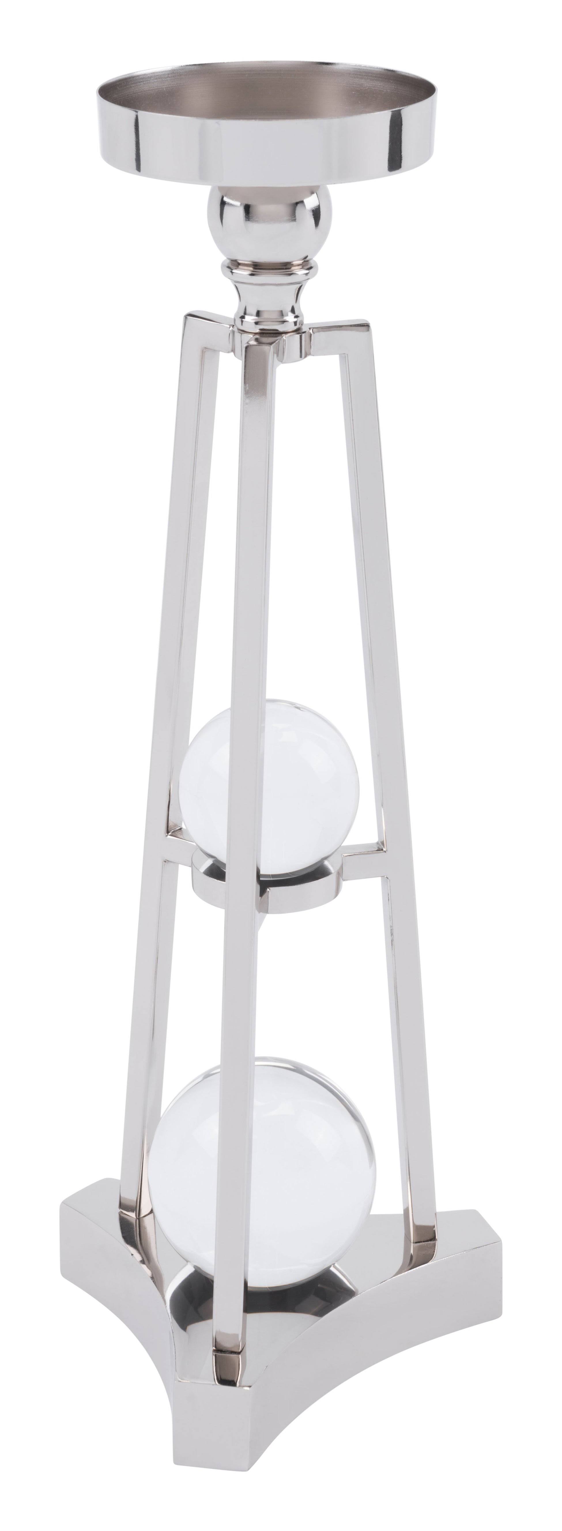Zuo A10352 Candle Holder with Orbs Small Nickel 4J_SLMVULWO