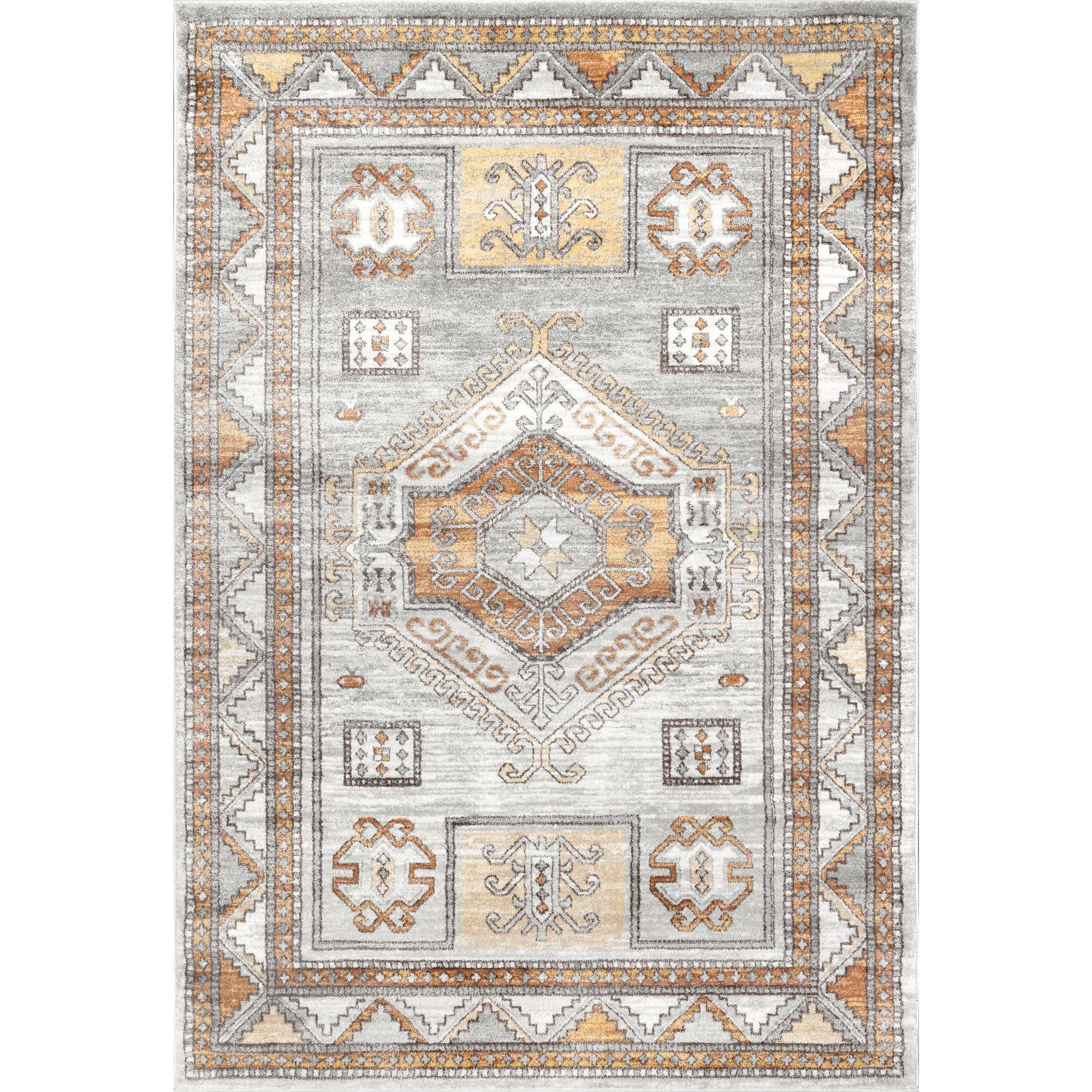 nuLOOM Vintage Paula Tribal Area Rug, Size 5' x 7' 5 inch, Orange FS_ZR7IT7TZ