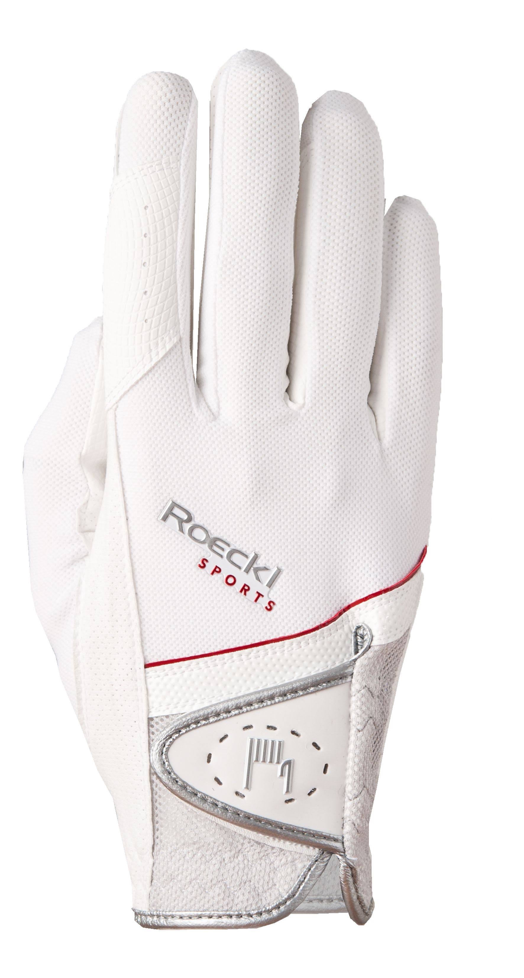 Roeckl Madrid Riding Gloves - White VJ_F7KOUMUI