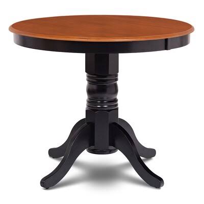 Cedarville Rubberwood Solid Wood Dining Table Alcott Hill Color Black/Cherry KK_TINAPDQK