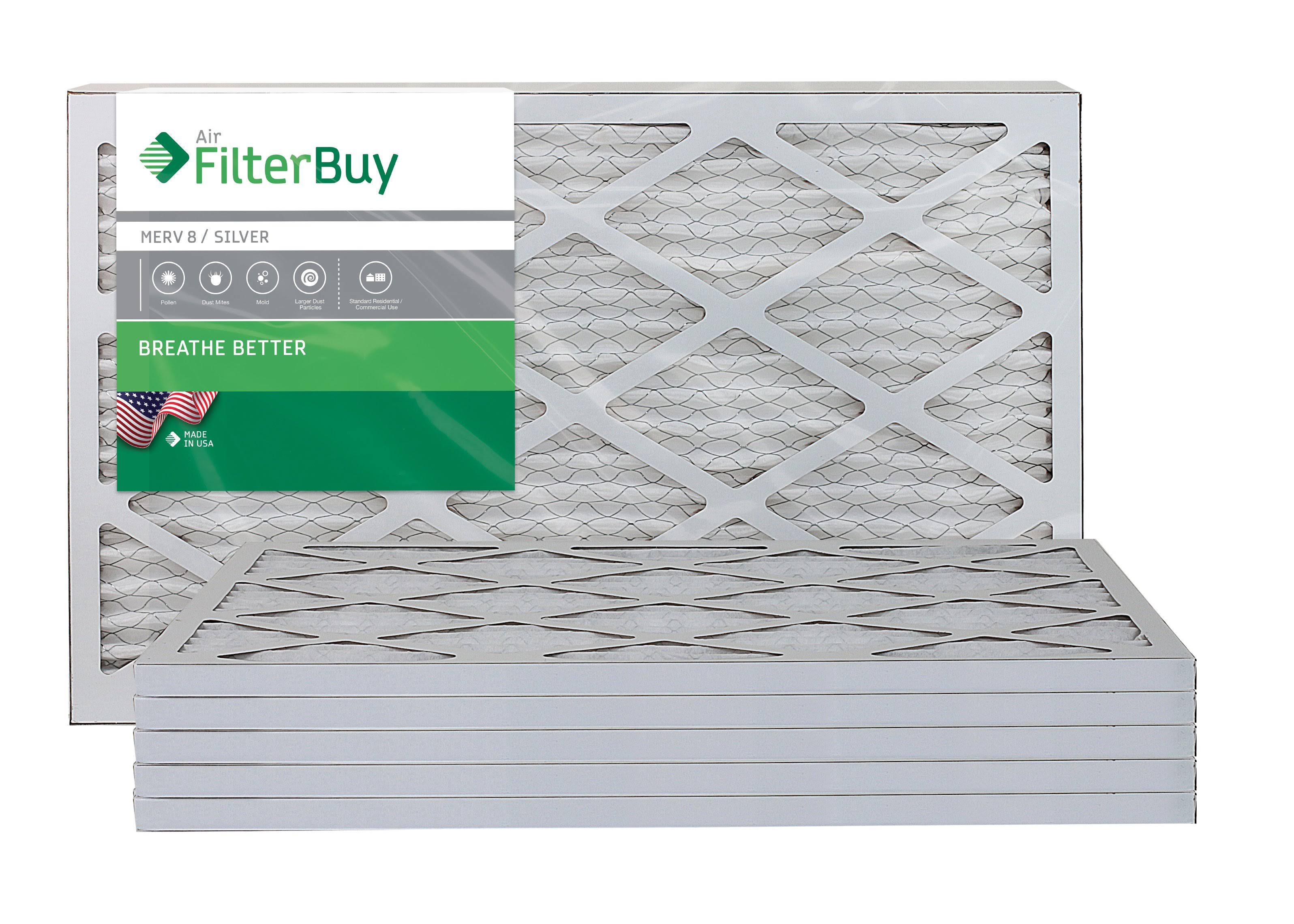 AFB Silver MERV 8 16x20x1 Pleated AC Furnace Air Filter. Pack of 6 MX_XCRNAWJA