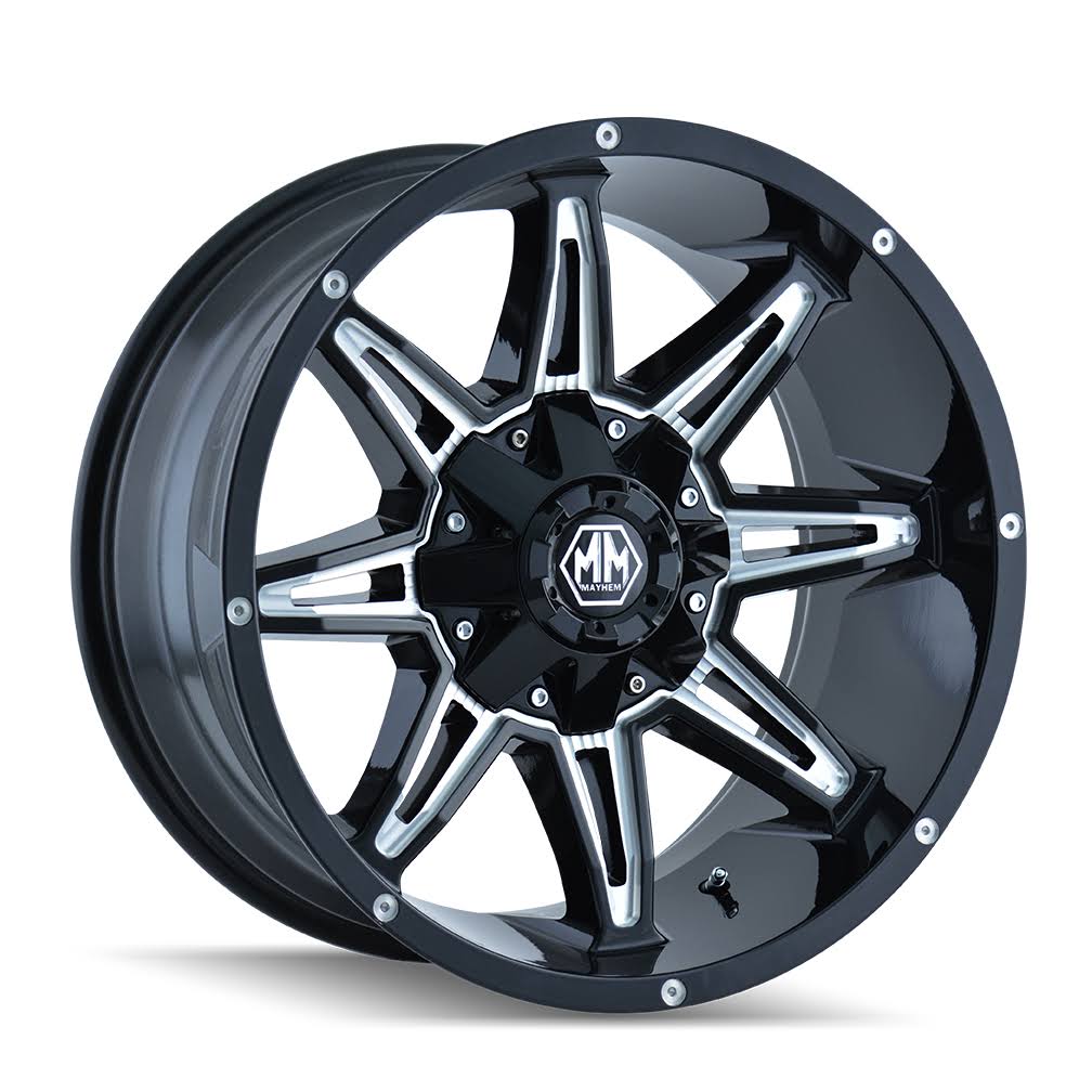 Mayhem Rampage 8090 Black/Milled Spokes 18x9 5-114.3/5-127 -12mm 87mm H6_NMNDU6LH
