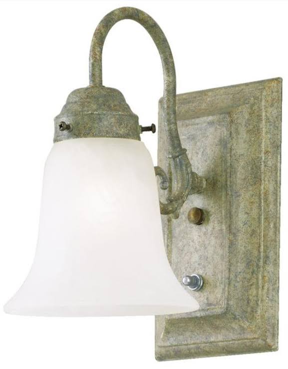 Westinghouse/ABCO 6649000 1-Light Wall Bracket Cobblestone Frosted White Alabaster Glass LW_KUIGD0GN