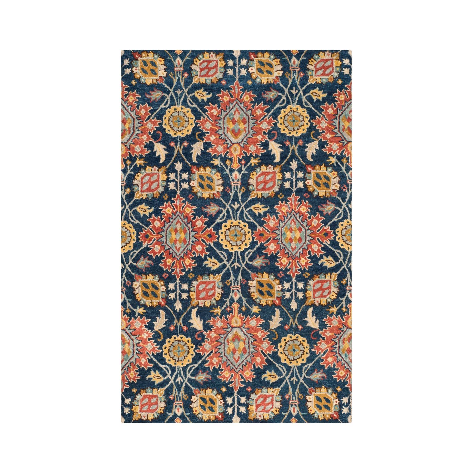 Safavieh Roslyn ROS565A Navy - Multi 8' x 10' Area Rug SC_FLG4TTRM