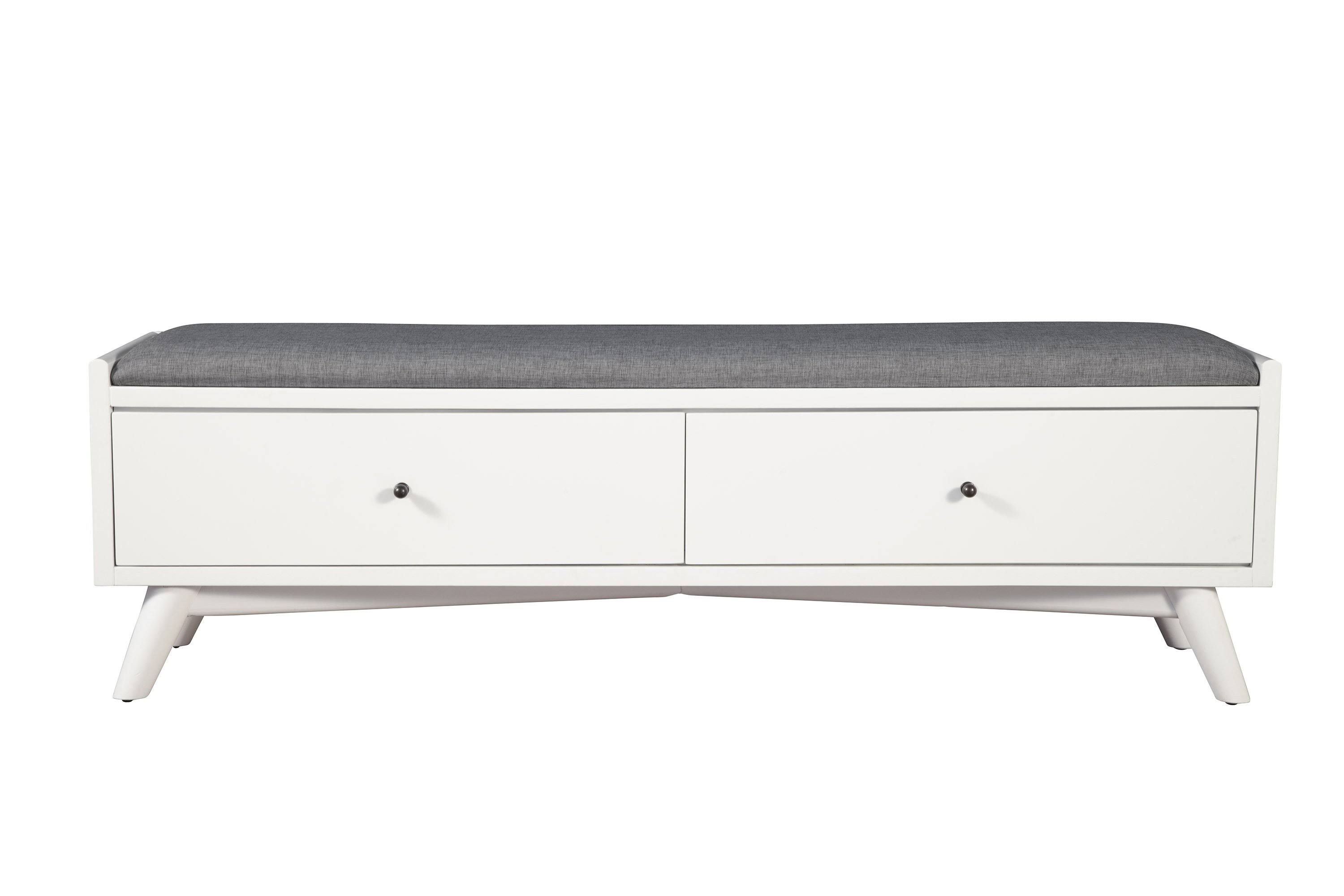 Alpine Furniture Flynn Bench, White UX_TQ6NWDJR