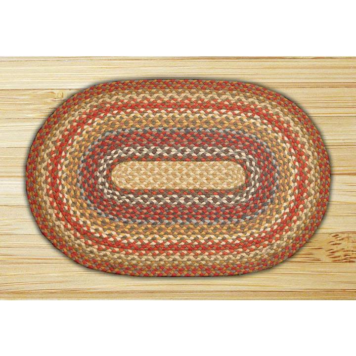 Earth Rugs Oval Honey/Vanilla/Ginger Braided Rug 4'X 6' 3Z_NOOZKQUQ